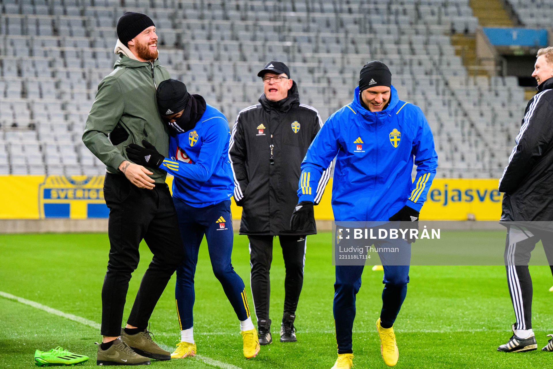 Former player Pontus Jansson and Anthony Elanga and Ludwig