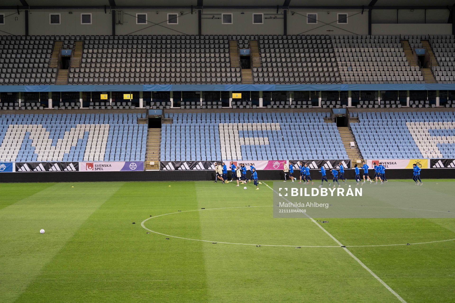 General view of the Swedish national football team