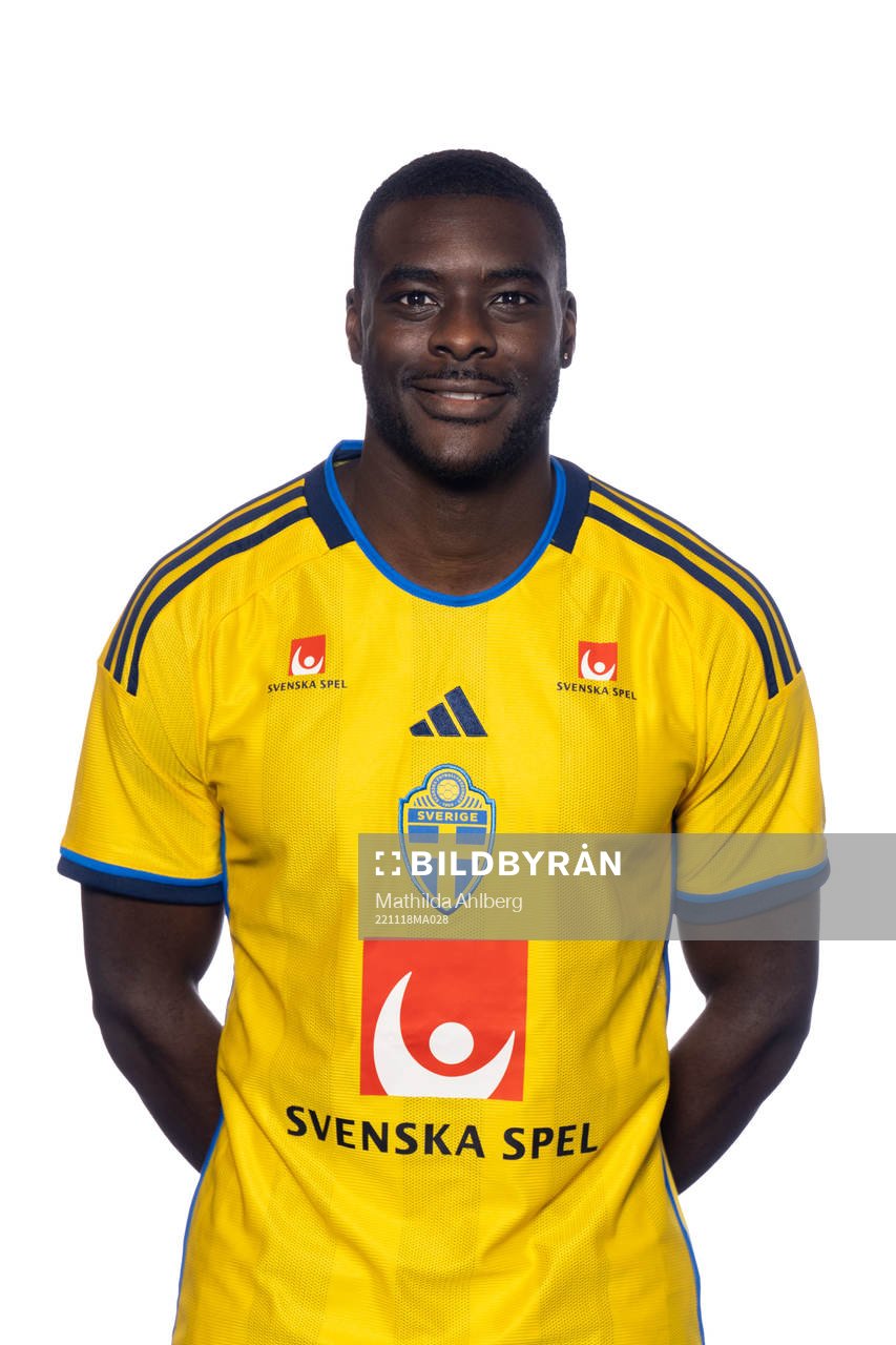 Ken Sema of the Swedish national football team poses for a