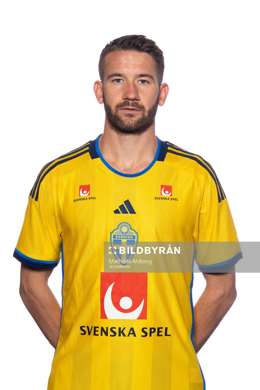 Marcus Rohdén of the Swedish national football team poses