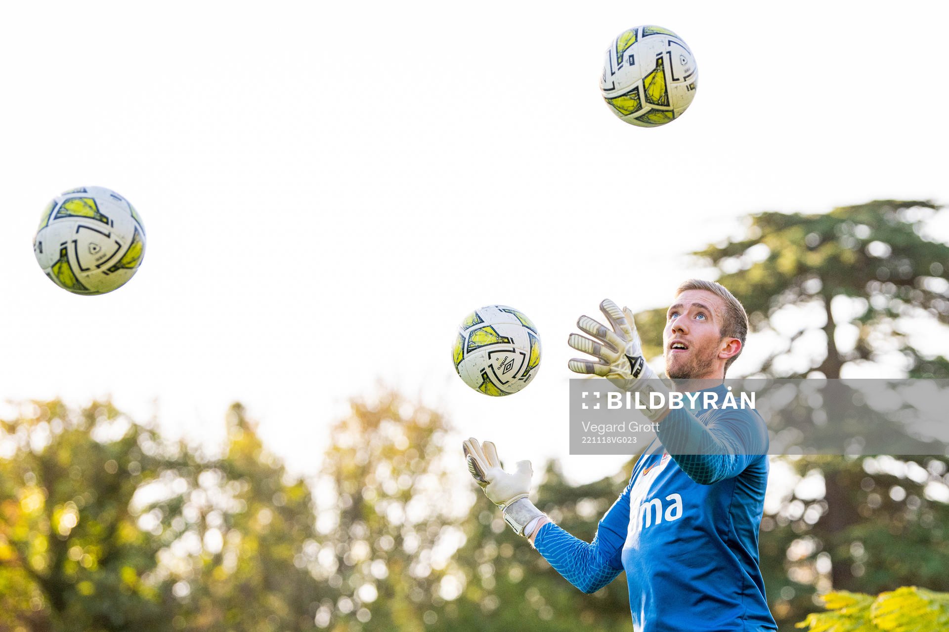 Goalkeeper Egil Selvik of the Norwegian national football
