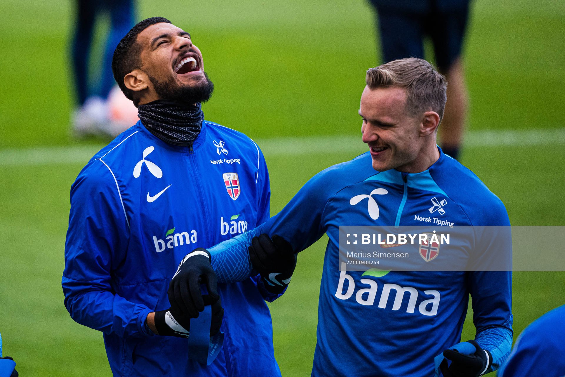 Ohikhuaeme Omoijuanfo and Marius Lode of the Norwegian