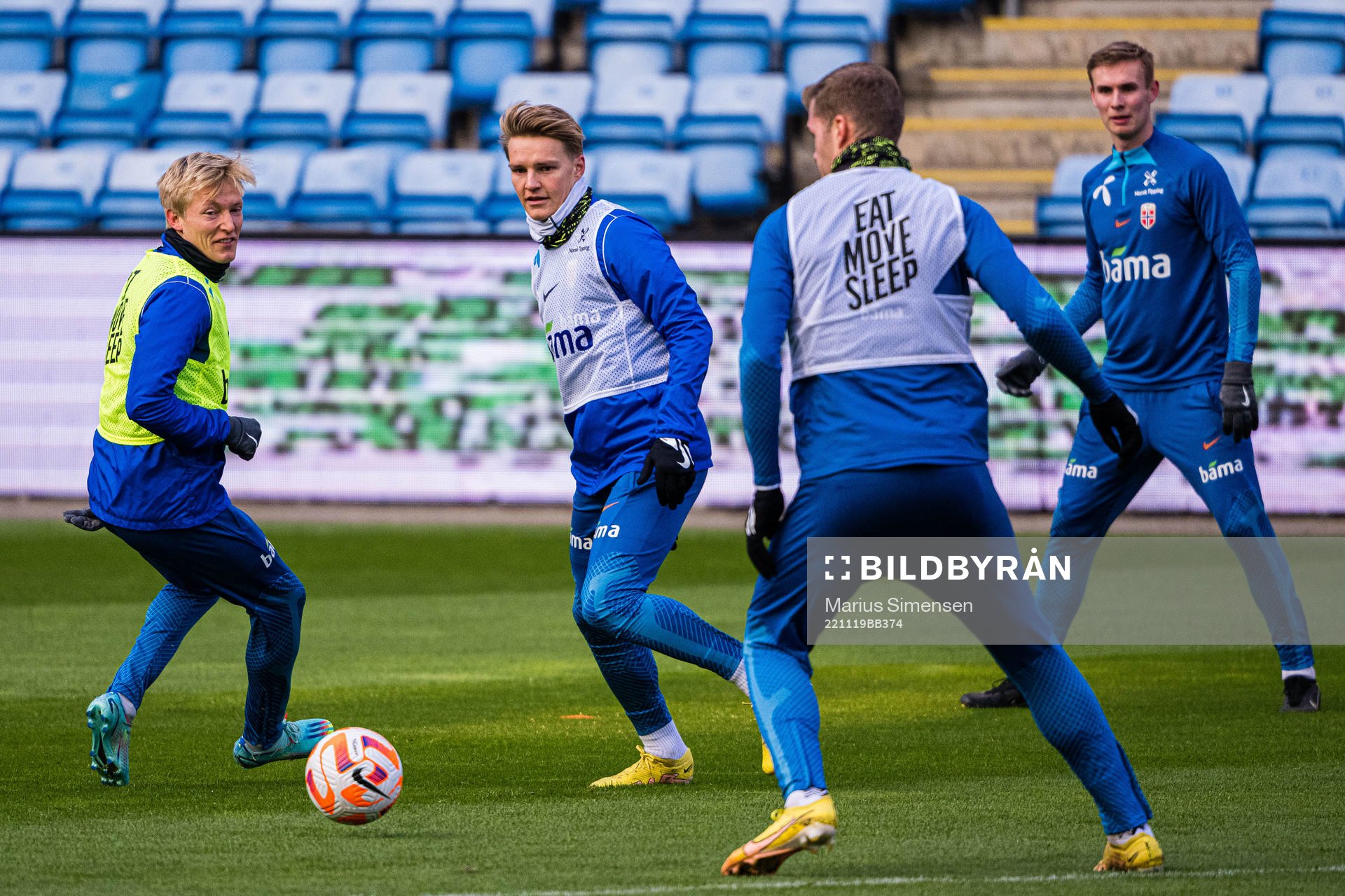 Birger Meling and Martin Ødegaard of the Norwegian
