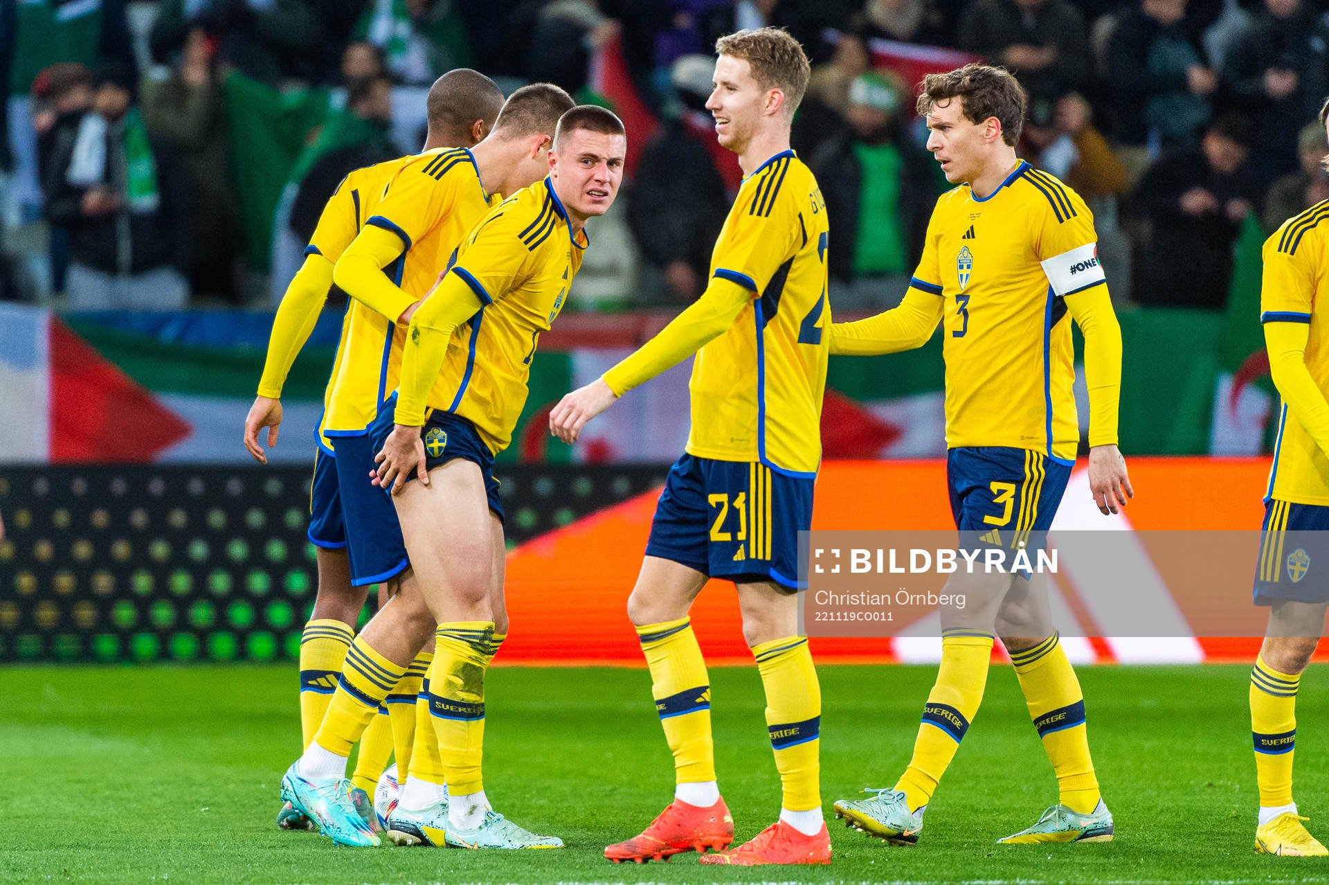 Mattias Svanberg of Sweden in pain