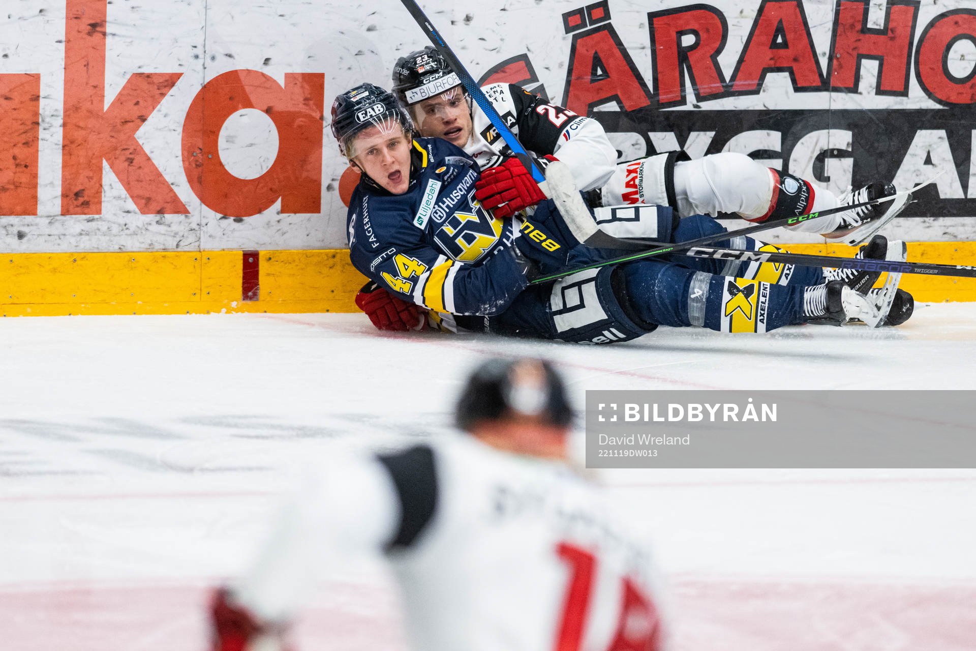 HV71s Emil Andrae och Malmö Redhawks Christoffer Forsberg