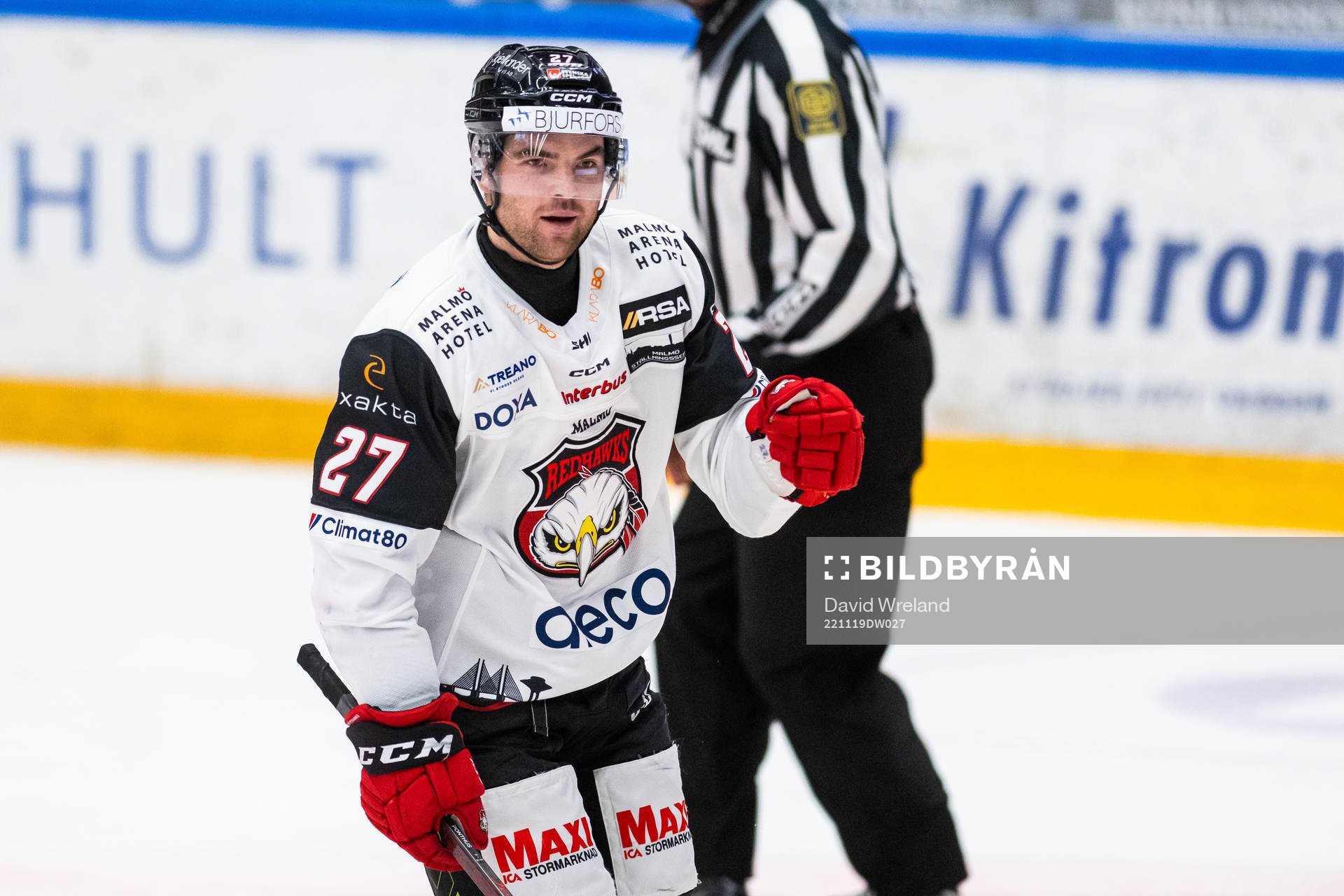 Malmö Redhawks Ponthus Westerholm jublar