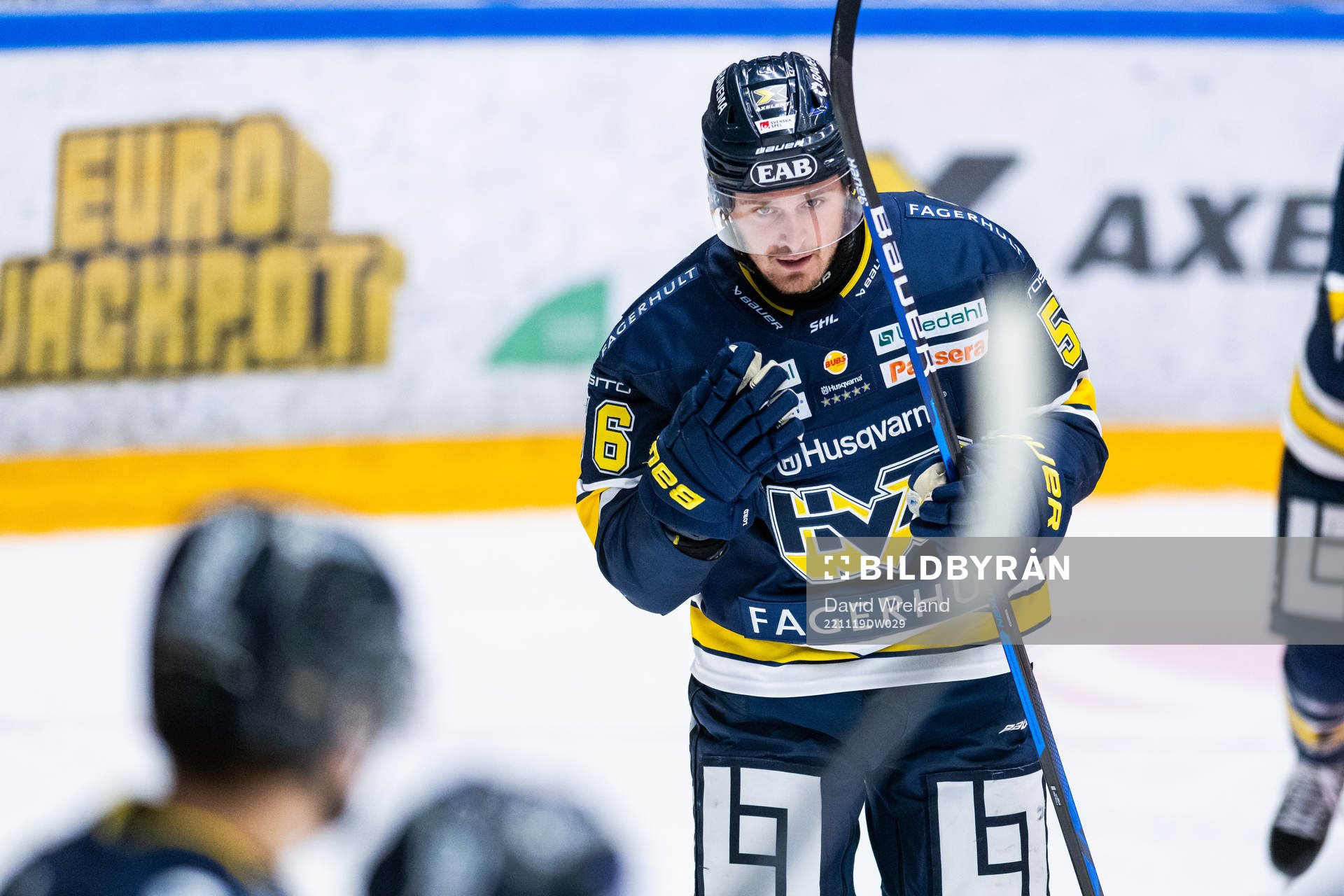 HV71s Fredrik Forsberg jublar