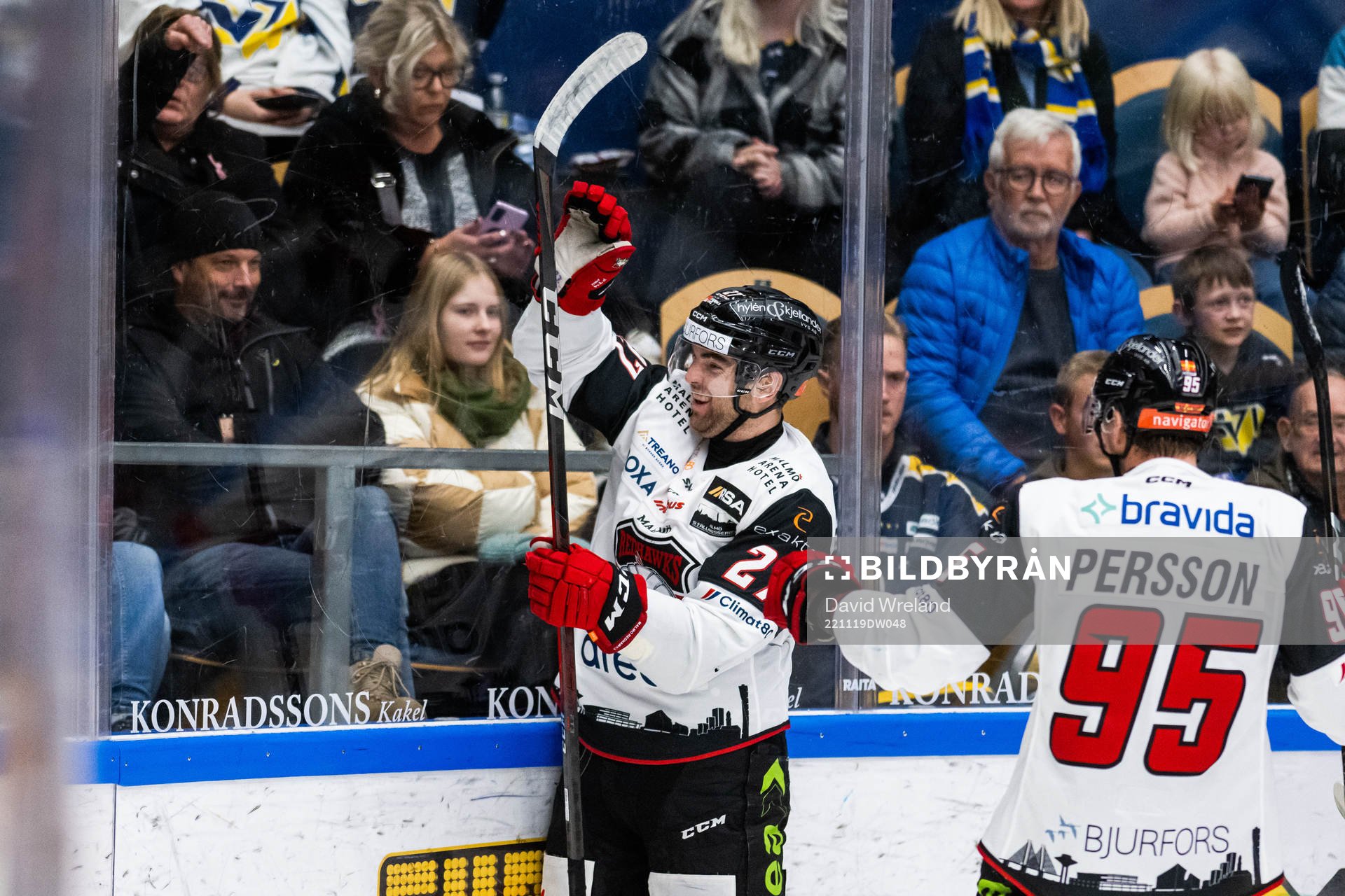 Malmö Redhawks Ponthus Westerholm jublar