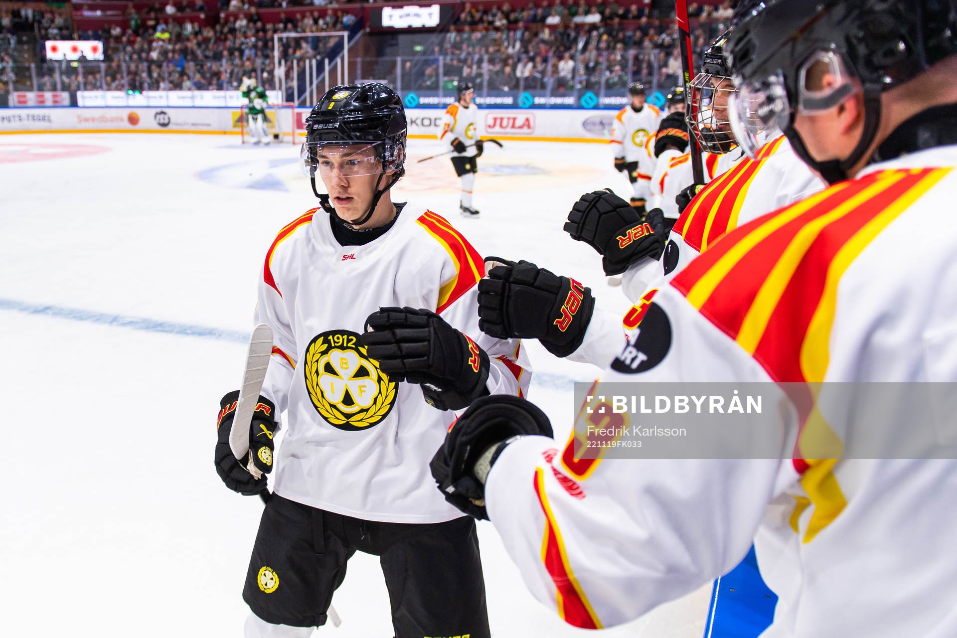 Brynäs William Strömgren jublar