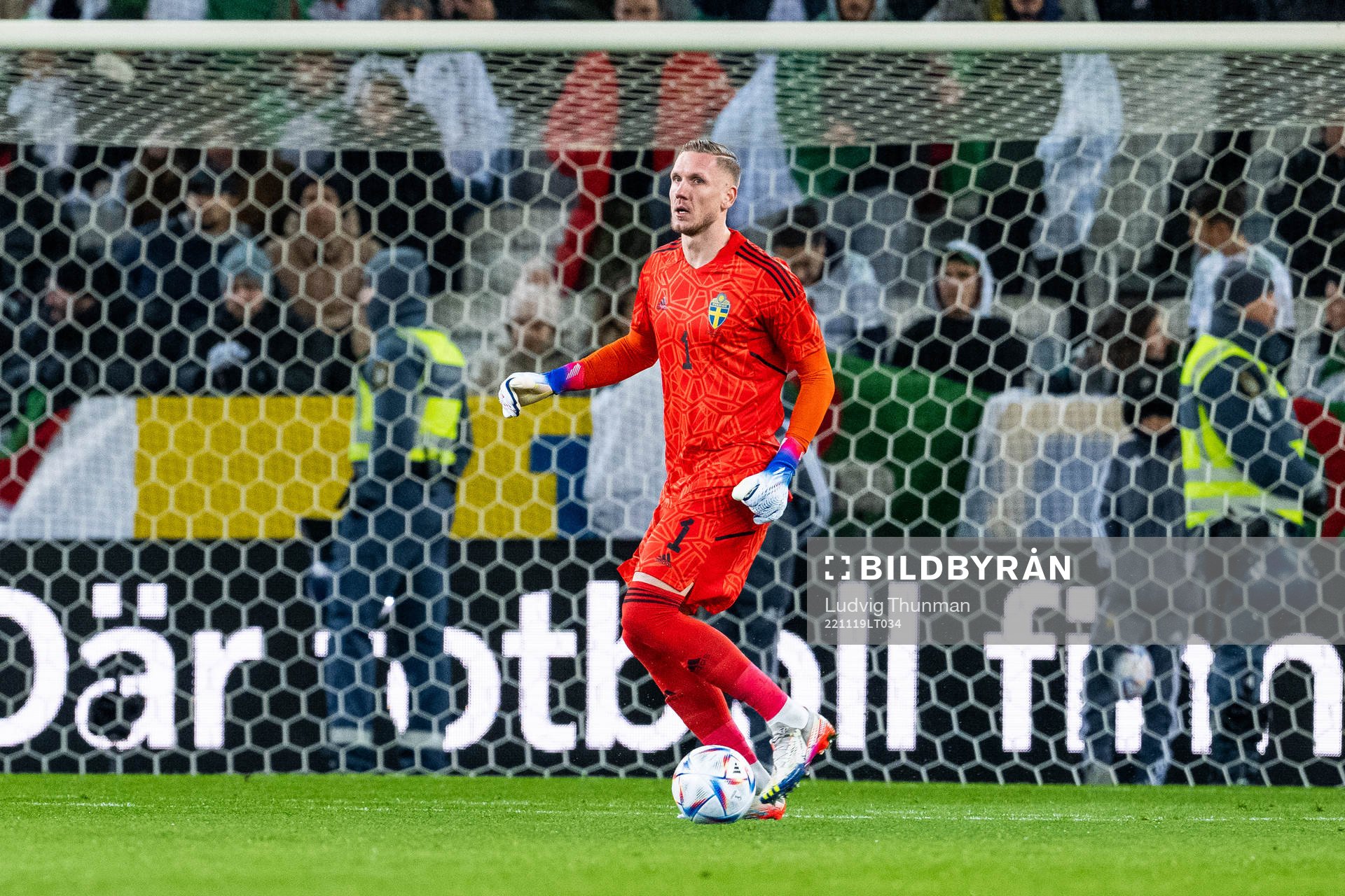 goalkeeper Robin Olsen of Sweden