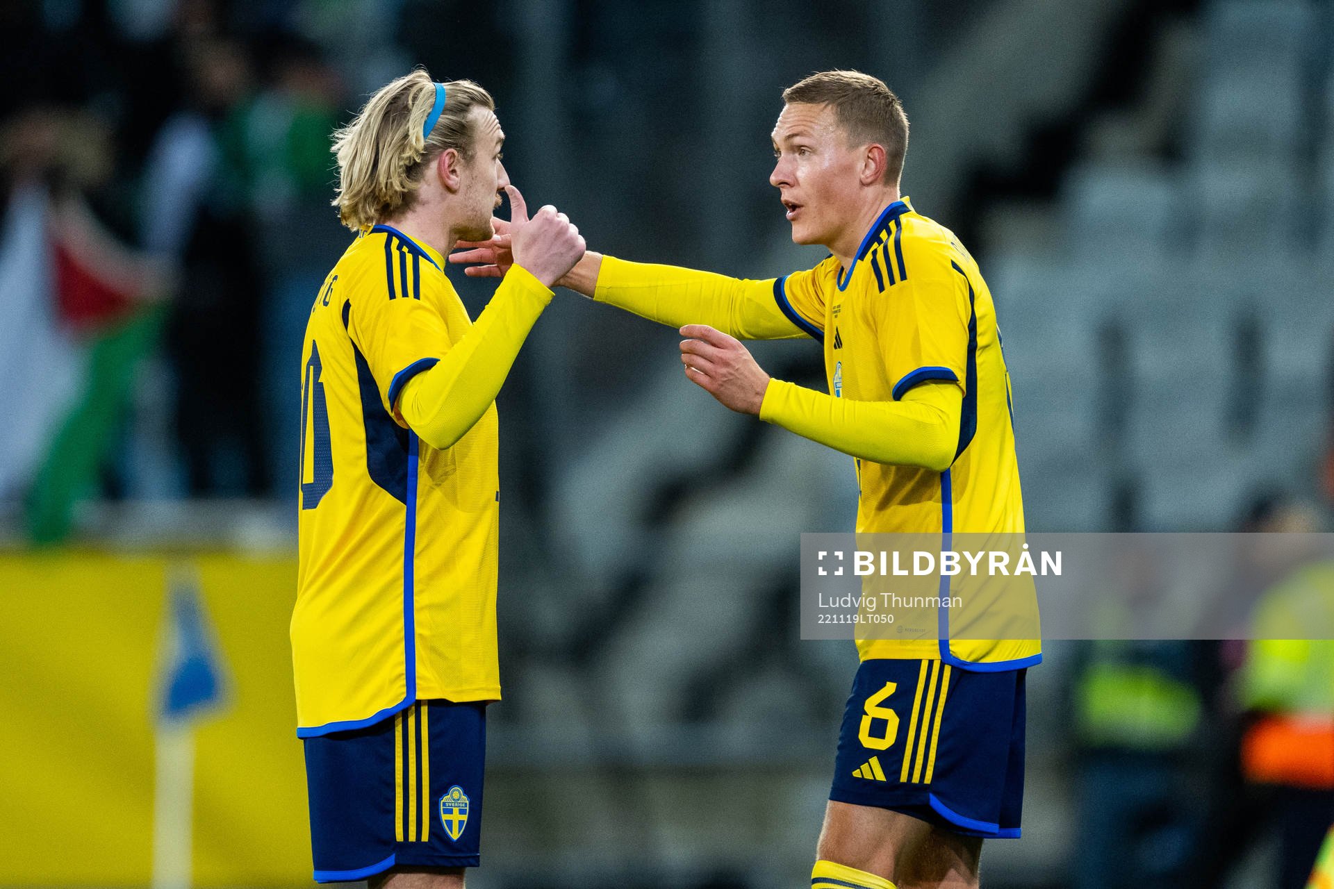 Emil Forsberg and Ludwig Augustinsson of Sweden