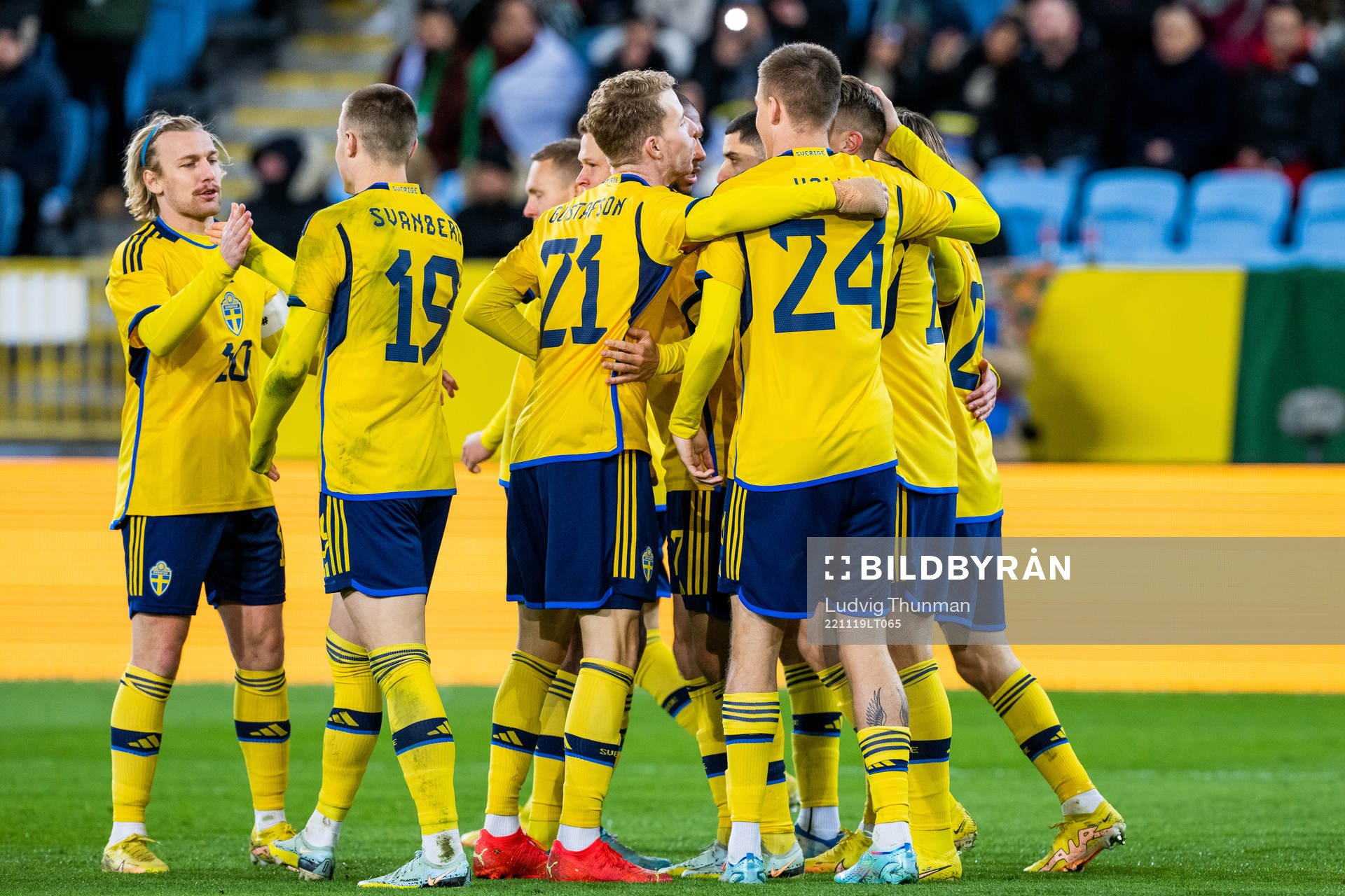 Emil Forsberg, Mattias Svanberg, Samuel Gustafson and Emil