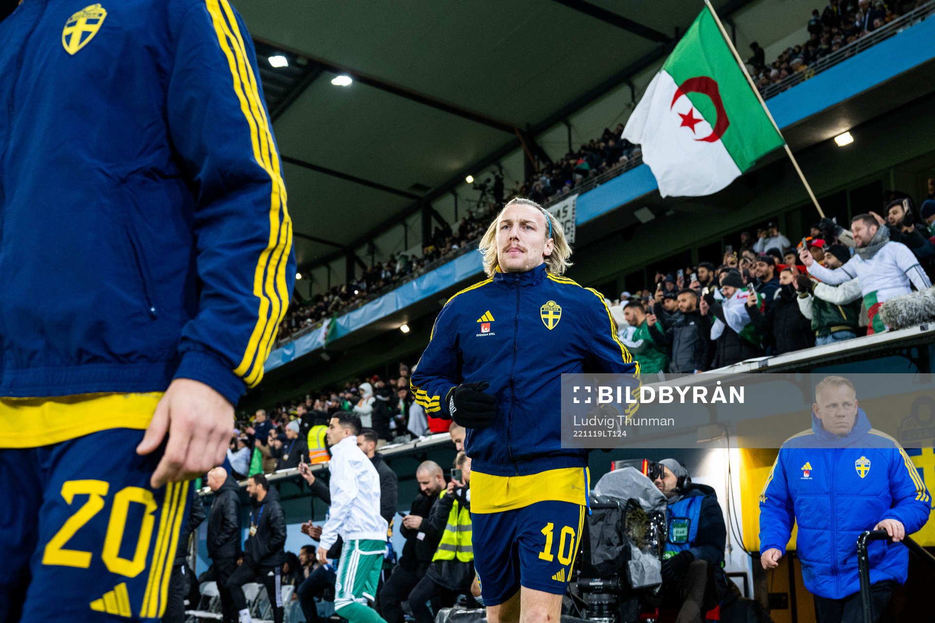 Emil Forsberg of Sweden enter the pitch