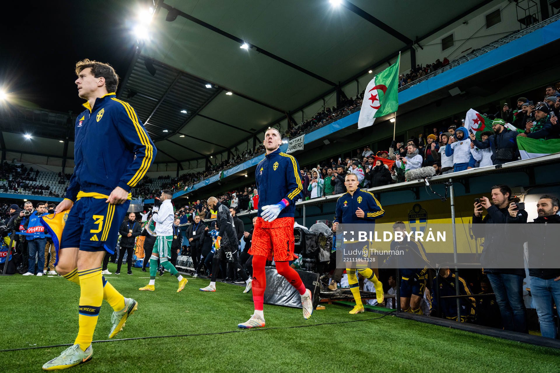 Victor Nilsson Lindelöf, goalkeeper Robin Olsen and Ludwig