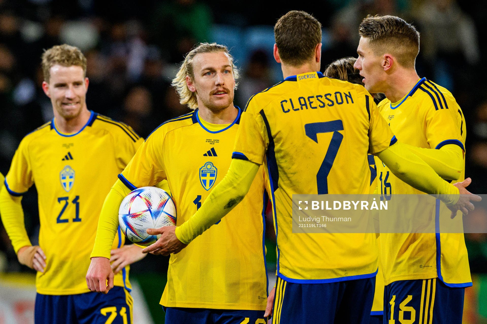 Samuel Gustafson, Emil Forsberg, Viktor Gyökeres and