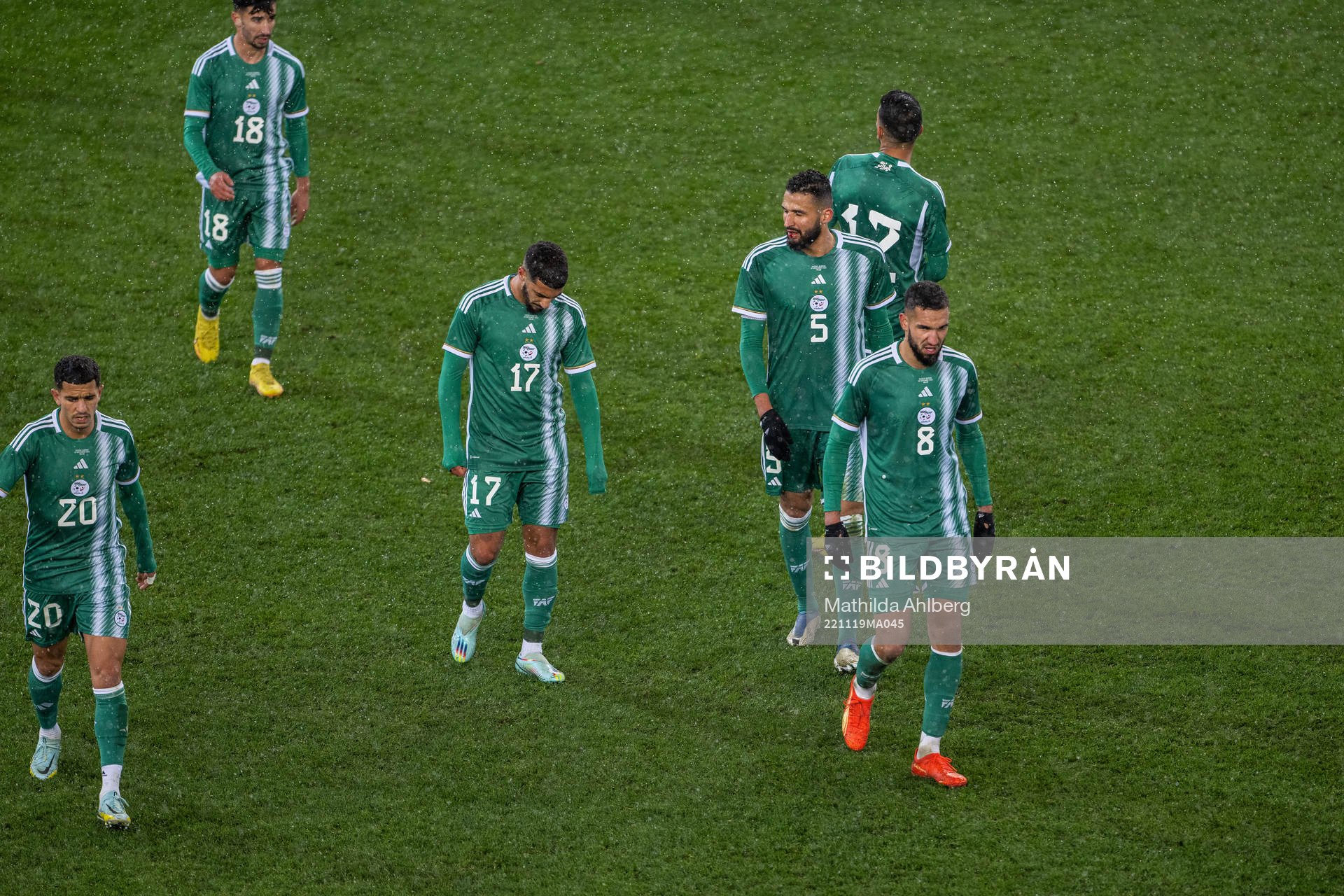 Said Benrahma, Ahmed Touba and Nabil Bentaleb of Algeria