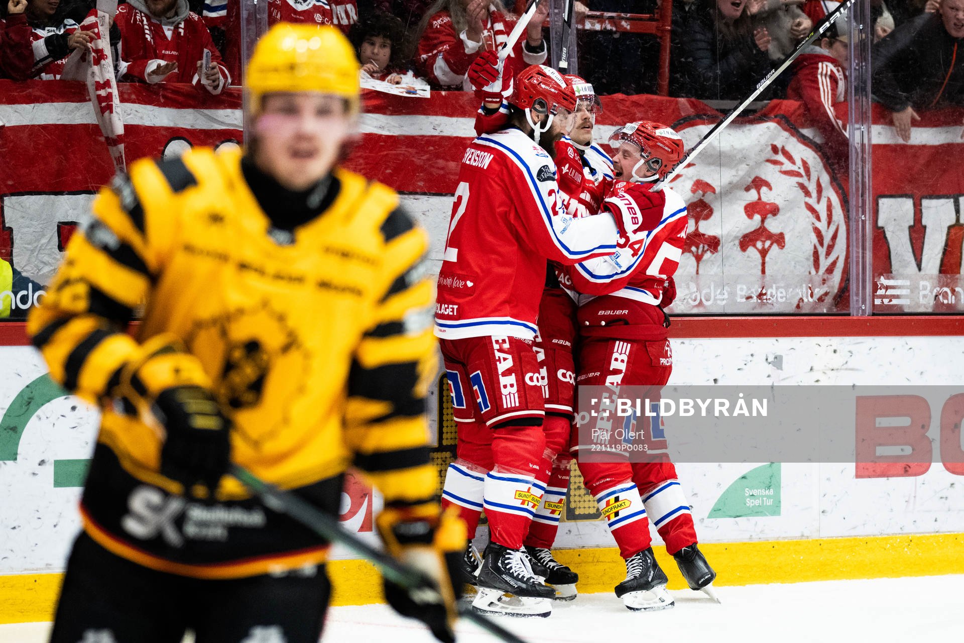Timrås Jonathan Dahlén Per Svensson och Emil Pettersson