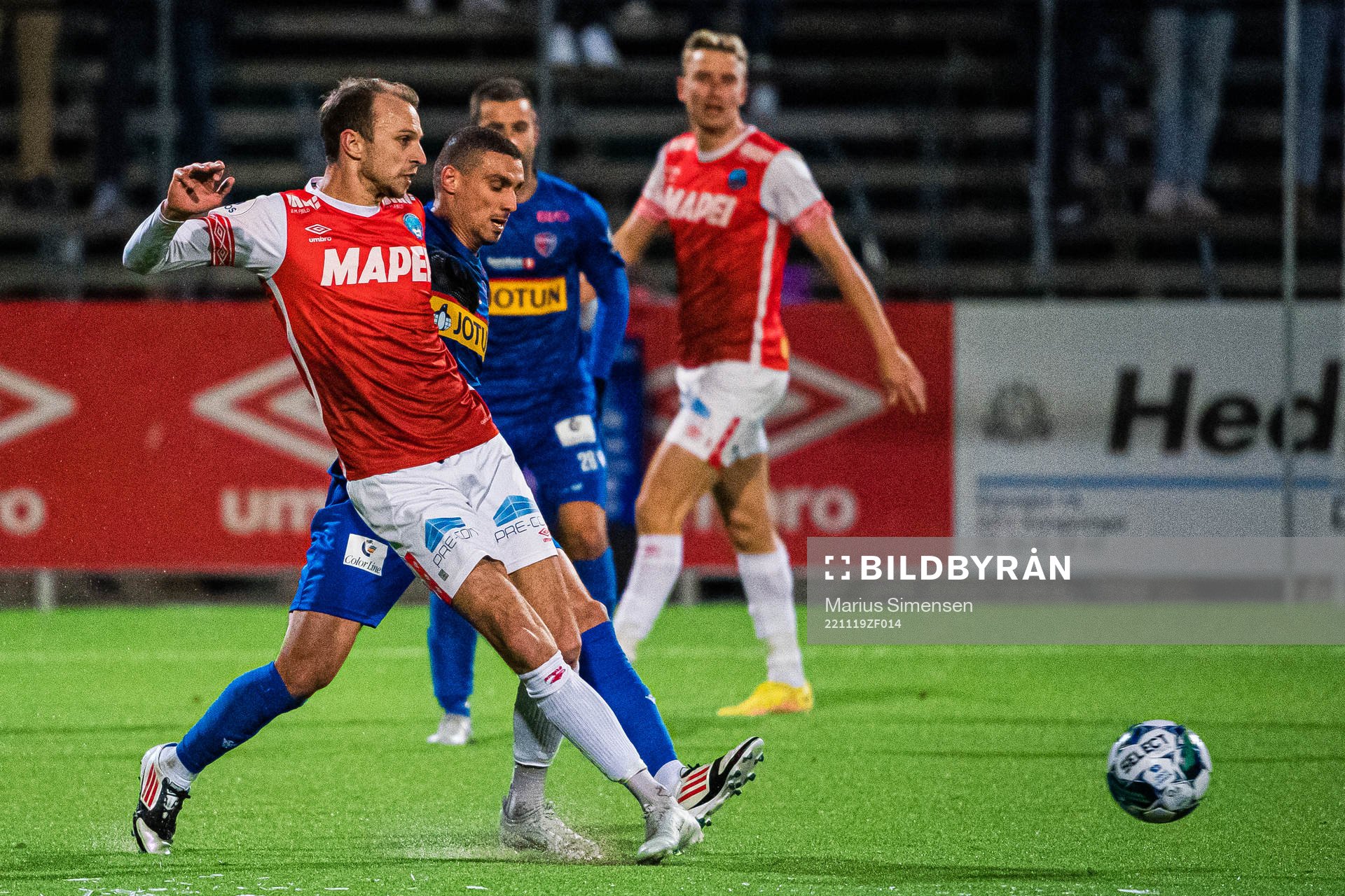 Lars Christian Krogh Gerson of Kongsvinger during the Eliteserien playoff football match between Kongsvinger and Sandefjord on November 19, 2022 in Kongsvinger.