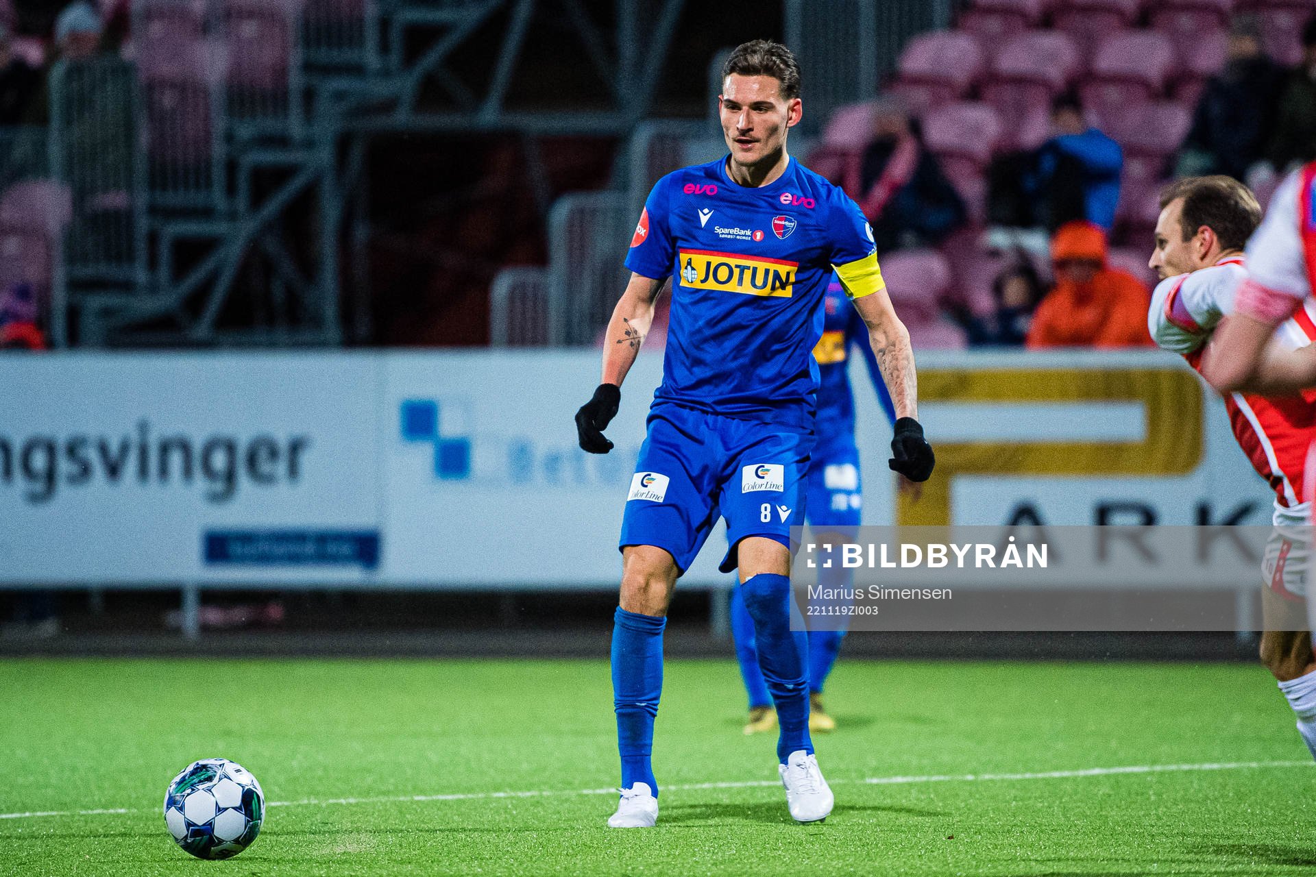William Albin Kurtovic of Sandefjord during the Eliteserien playoff football match between Kongsvinger and Sandefjord on November 19, 2022 in Kongsvinger.