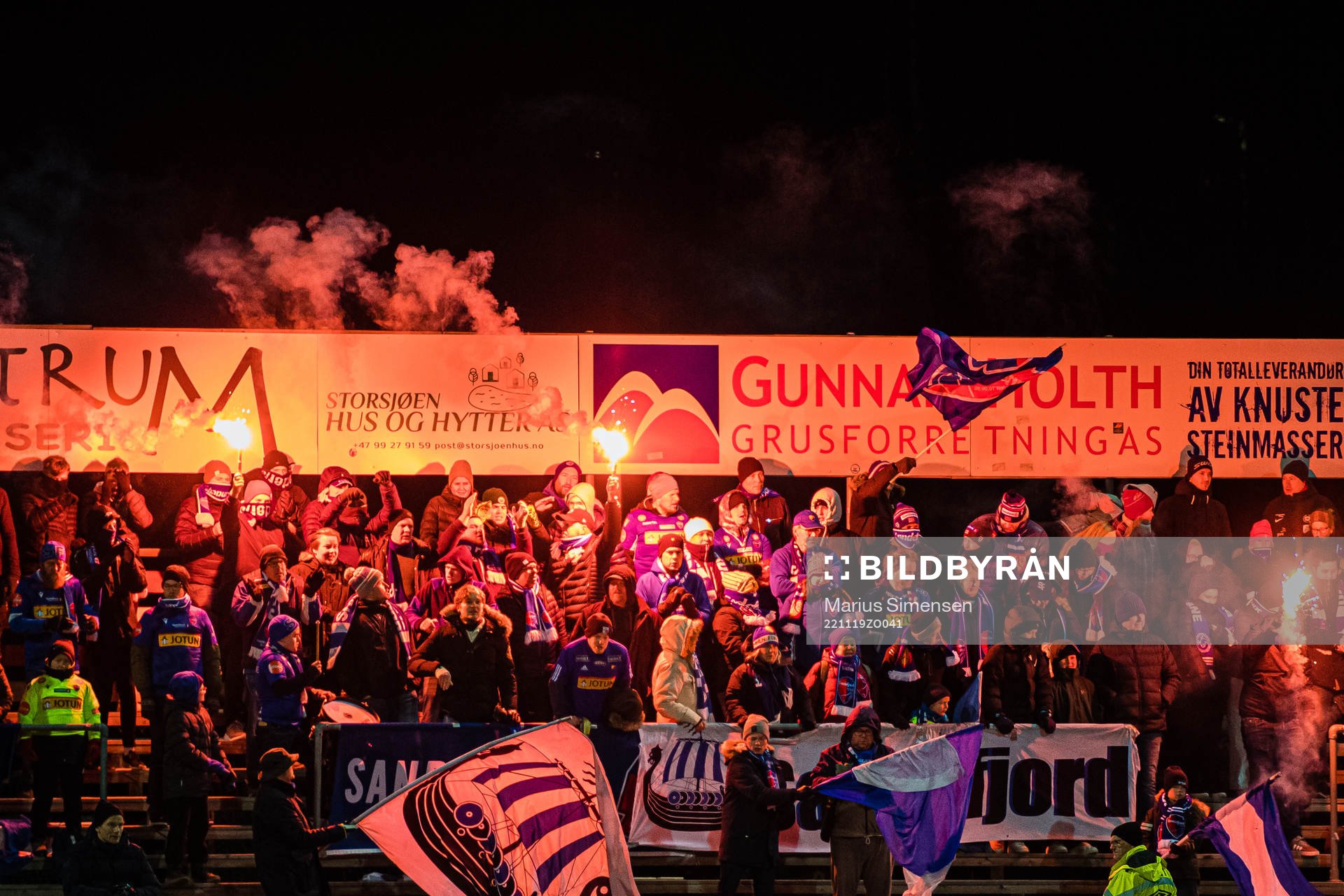 Spectators in the stands