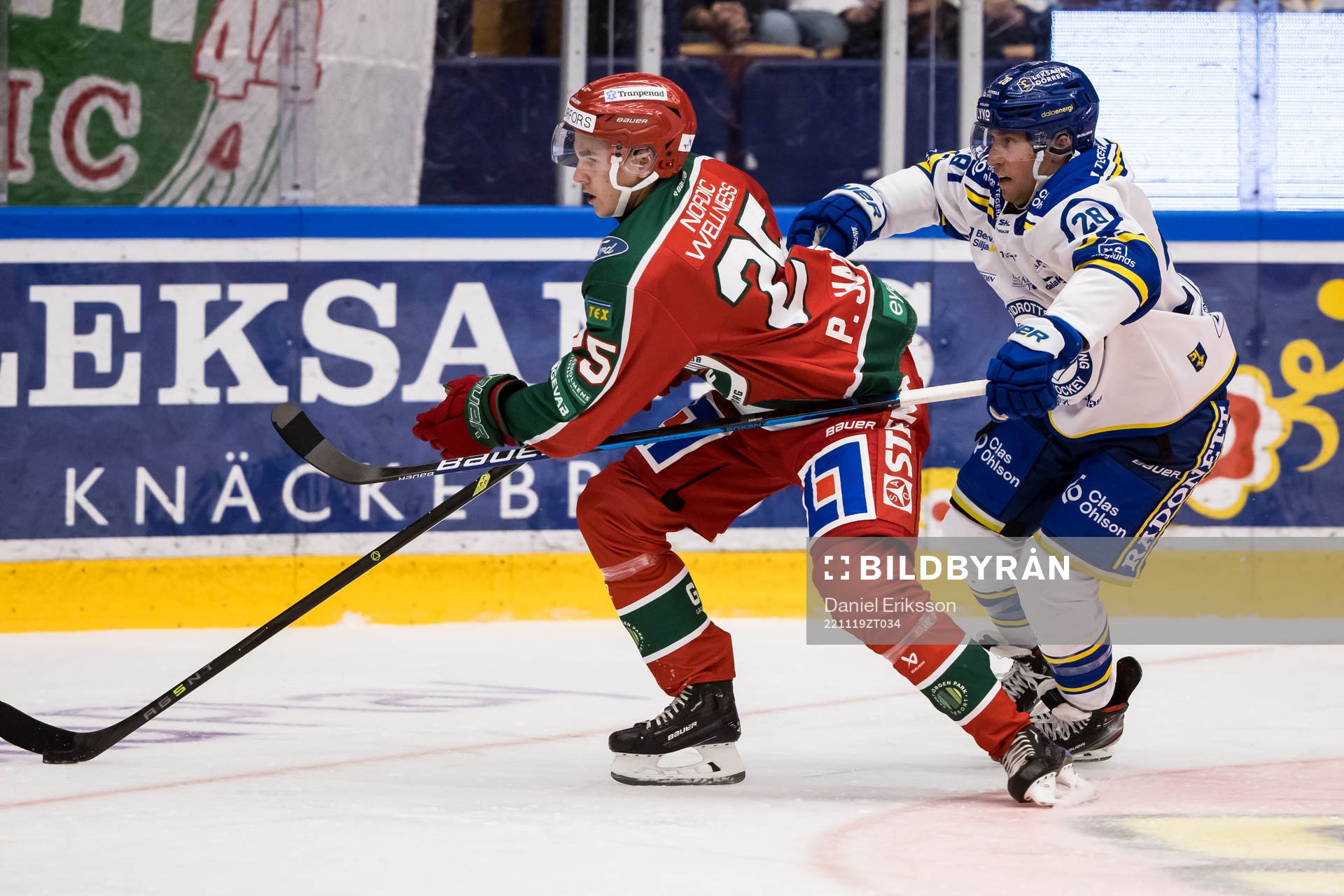 Frölundas Pontus Johansson och Leksands Justin Glenn Kloos