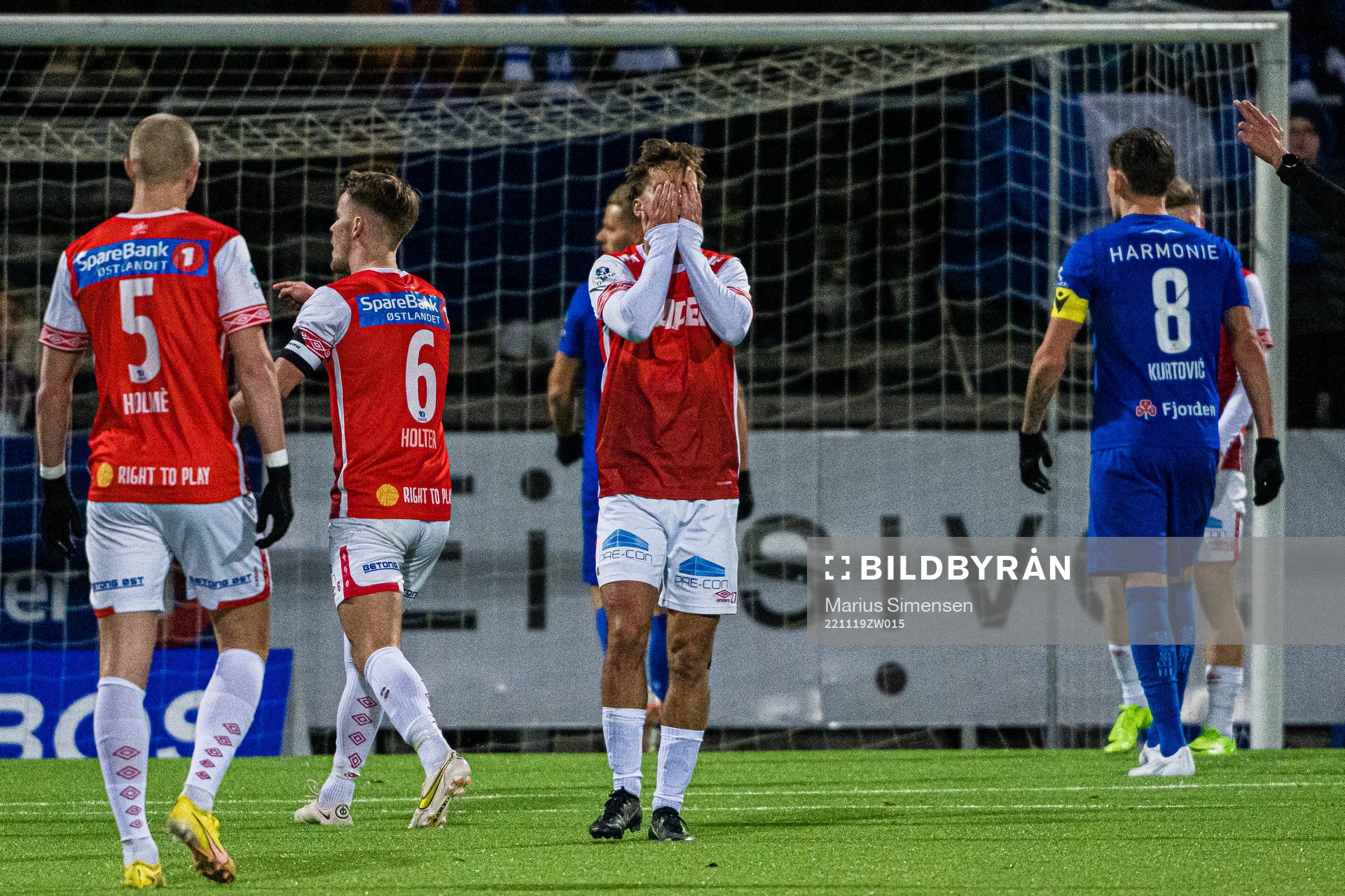 Martin André Sjølstad of Kongsvinger reacts
