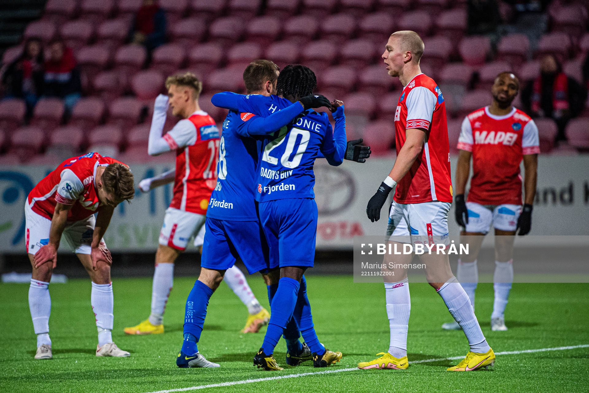 Franklin Daddys Boy Nyenetue of Sandefjord celebrates