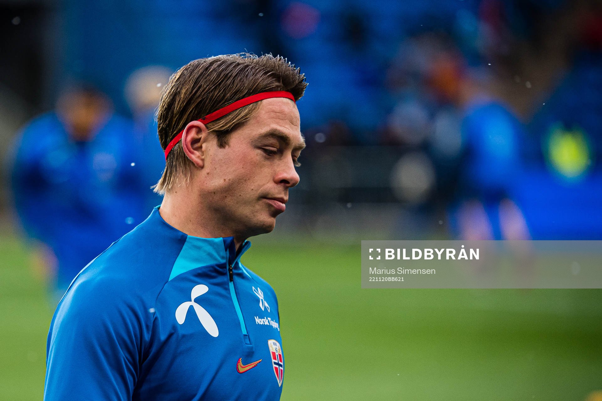 Patrick Berg of Norway warms up