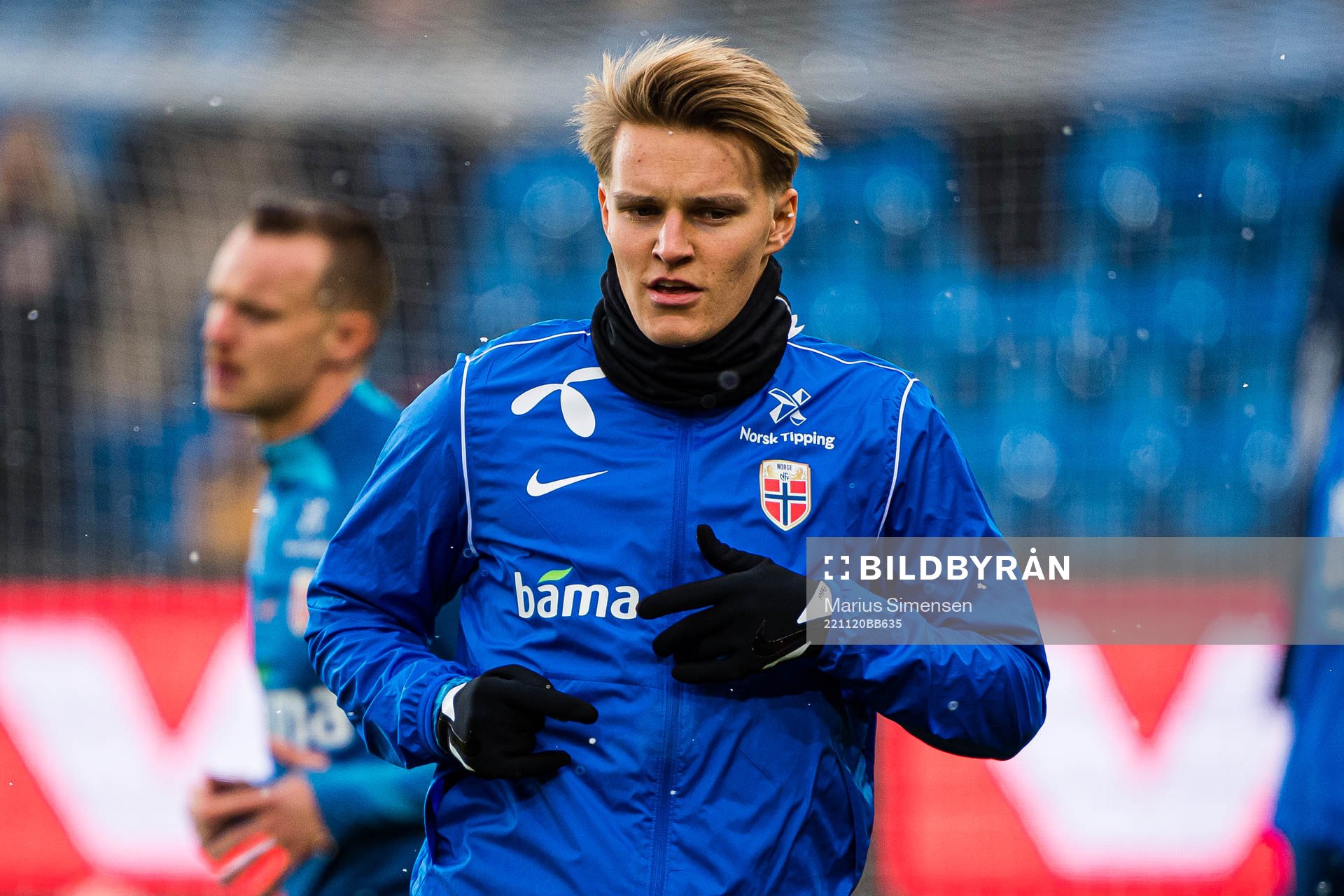 Martin Ødegaard of Norway warms up