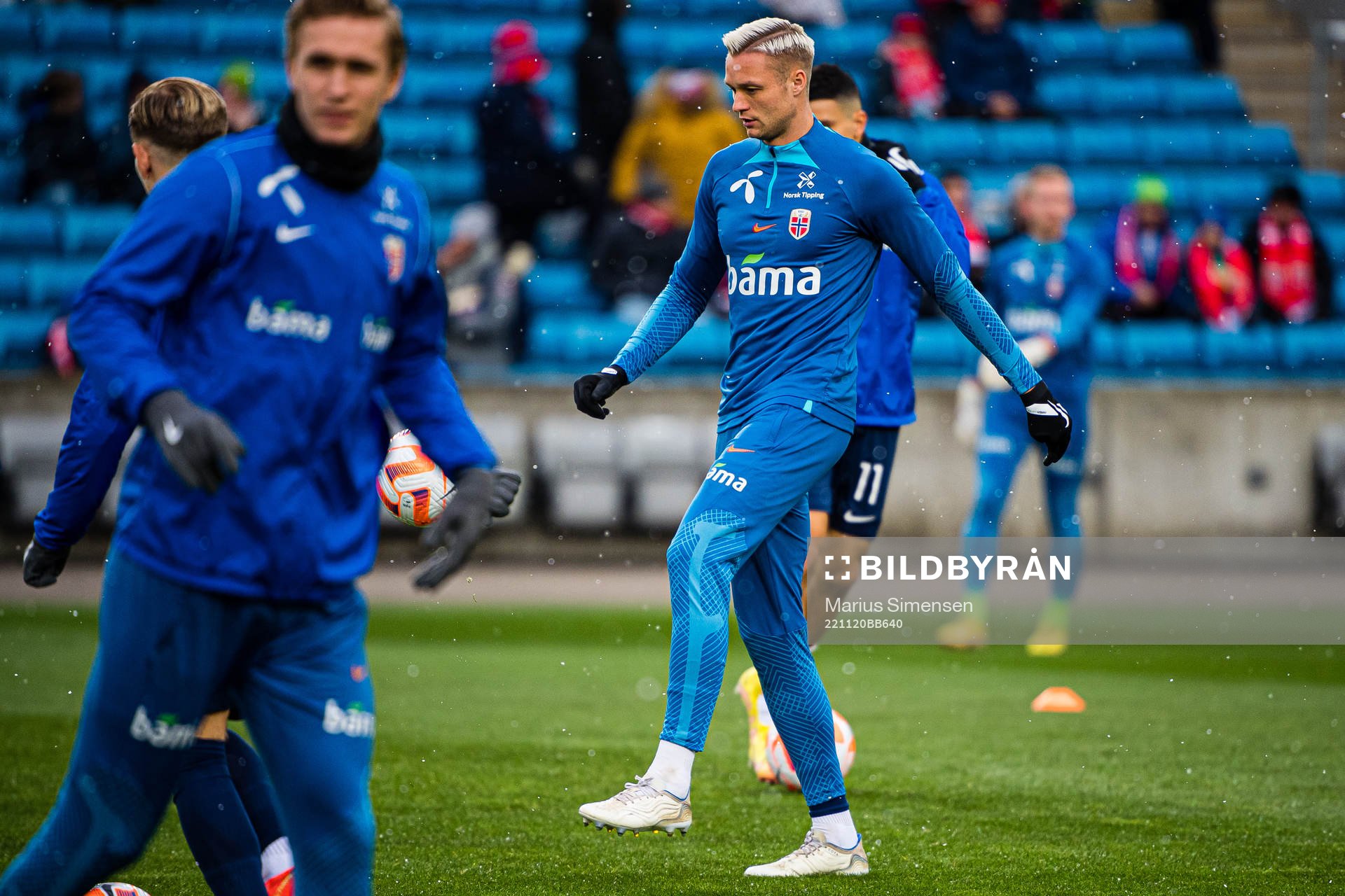 Stian Rode Gregersen of Norway warms up