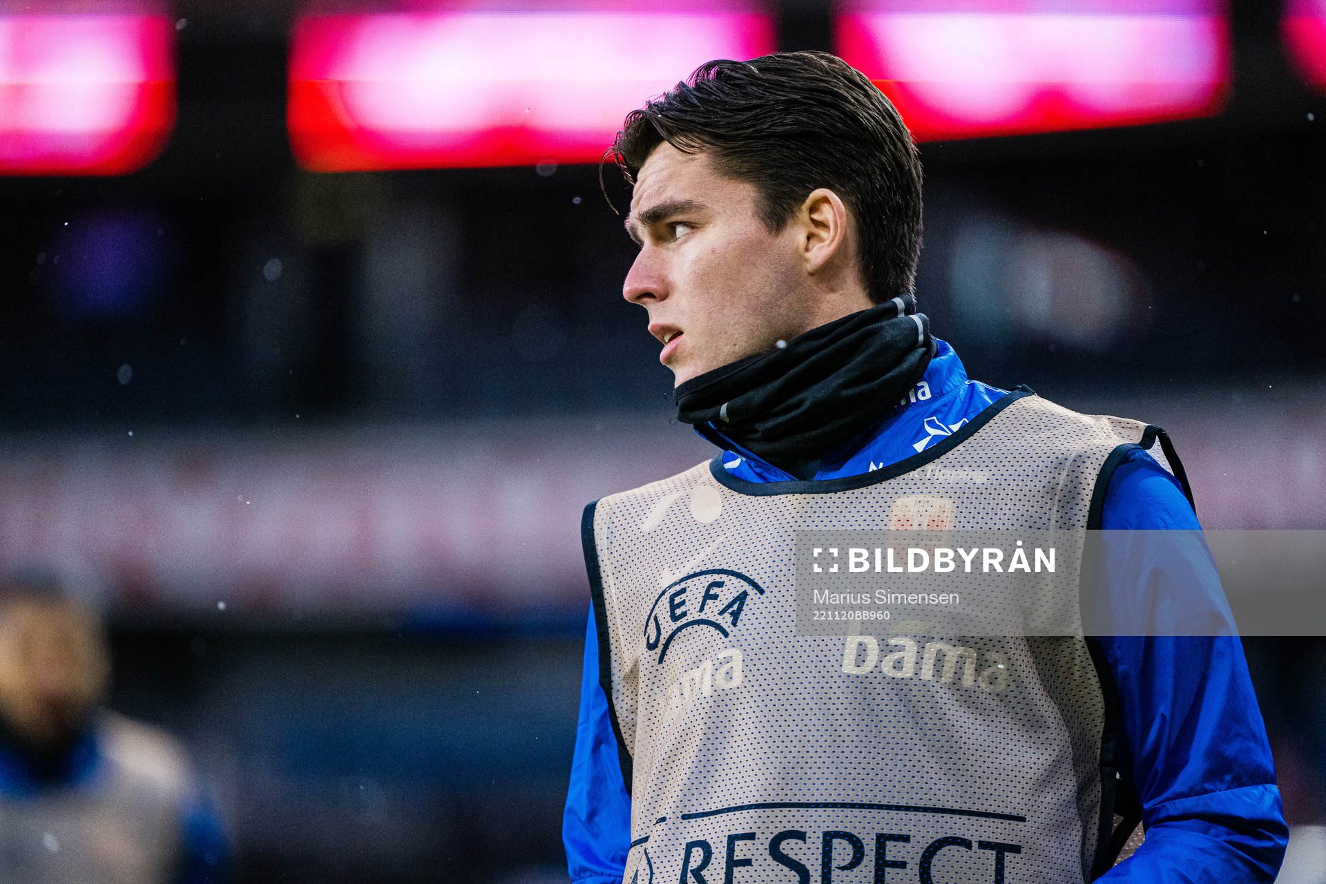Hugo Vetlesen of Norway warms up