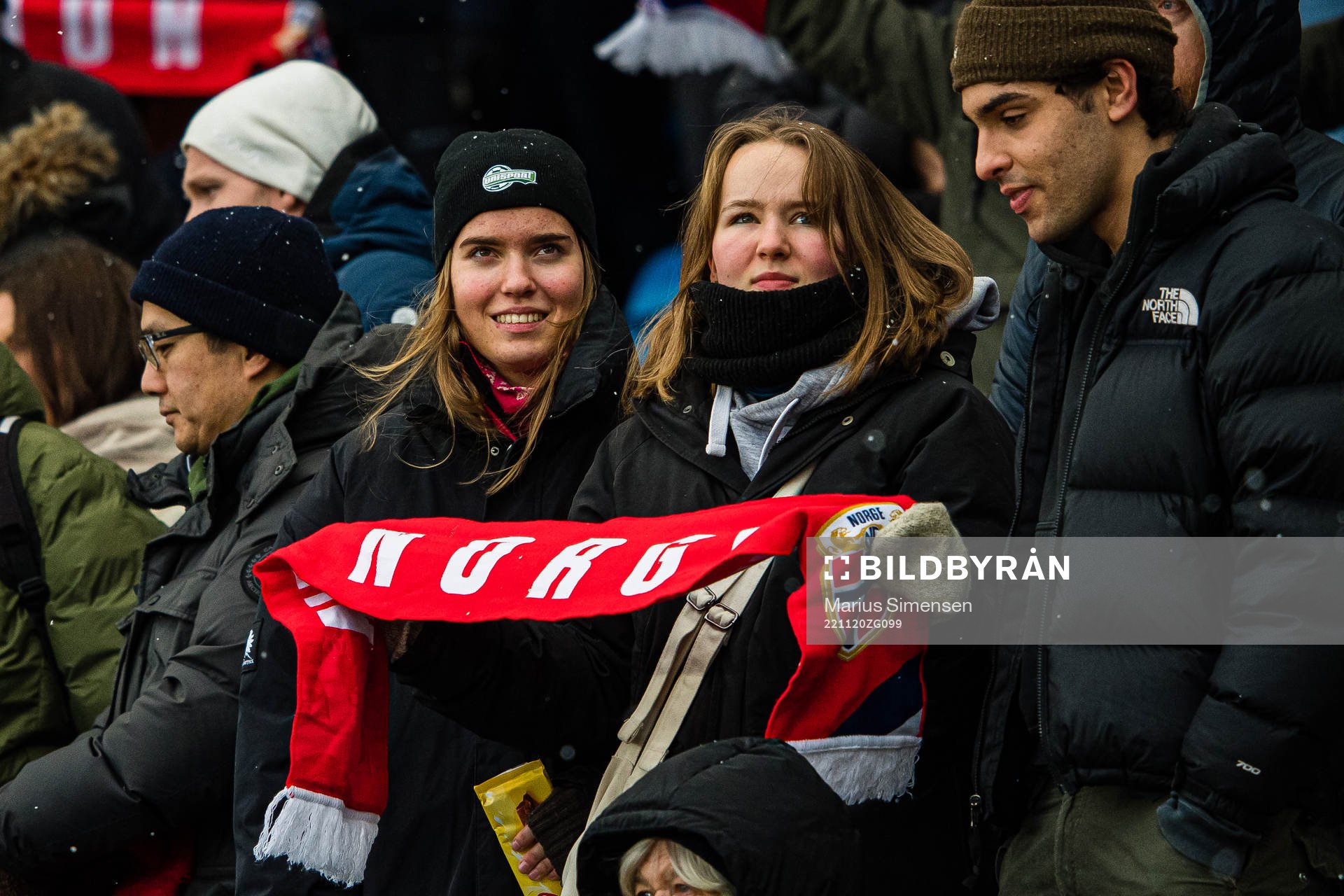 Spectators in the stands