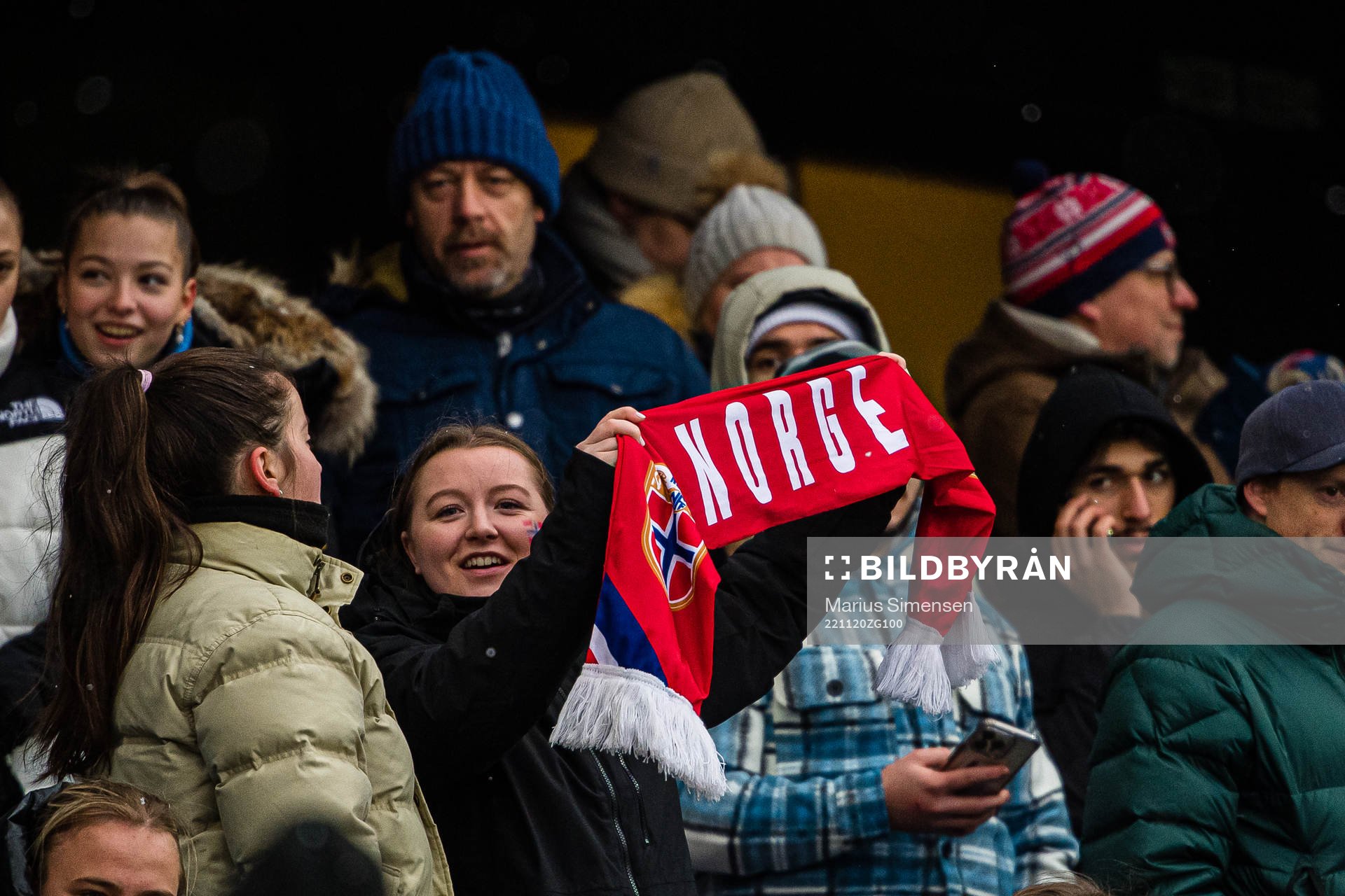 Spectators in the stands
