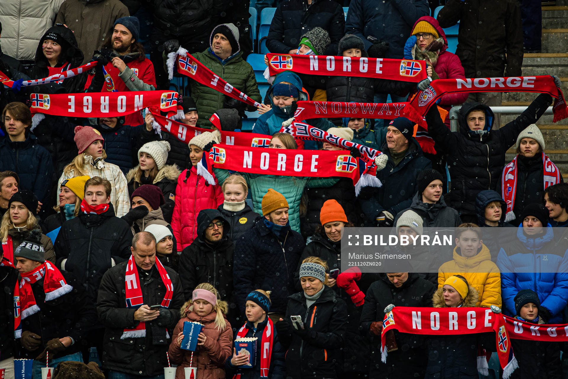 Spectators in the stands