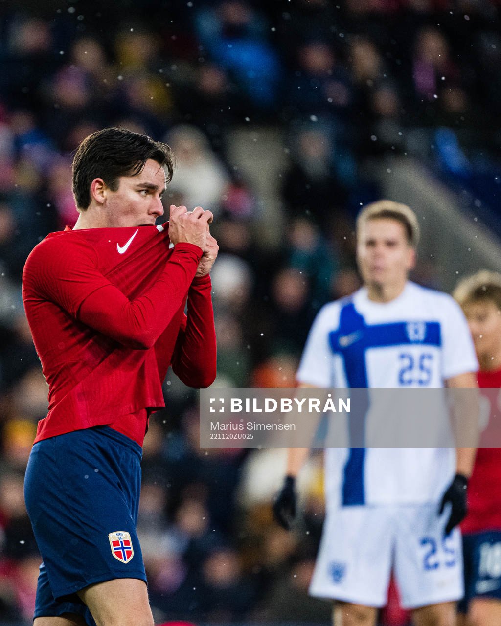 Hugo Vetlesen of Norway reacts