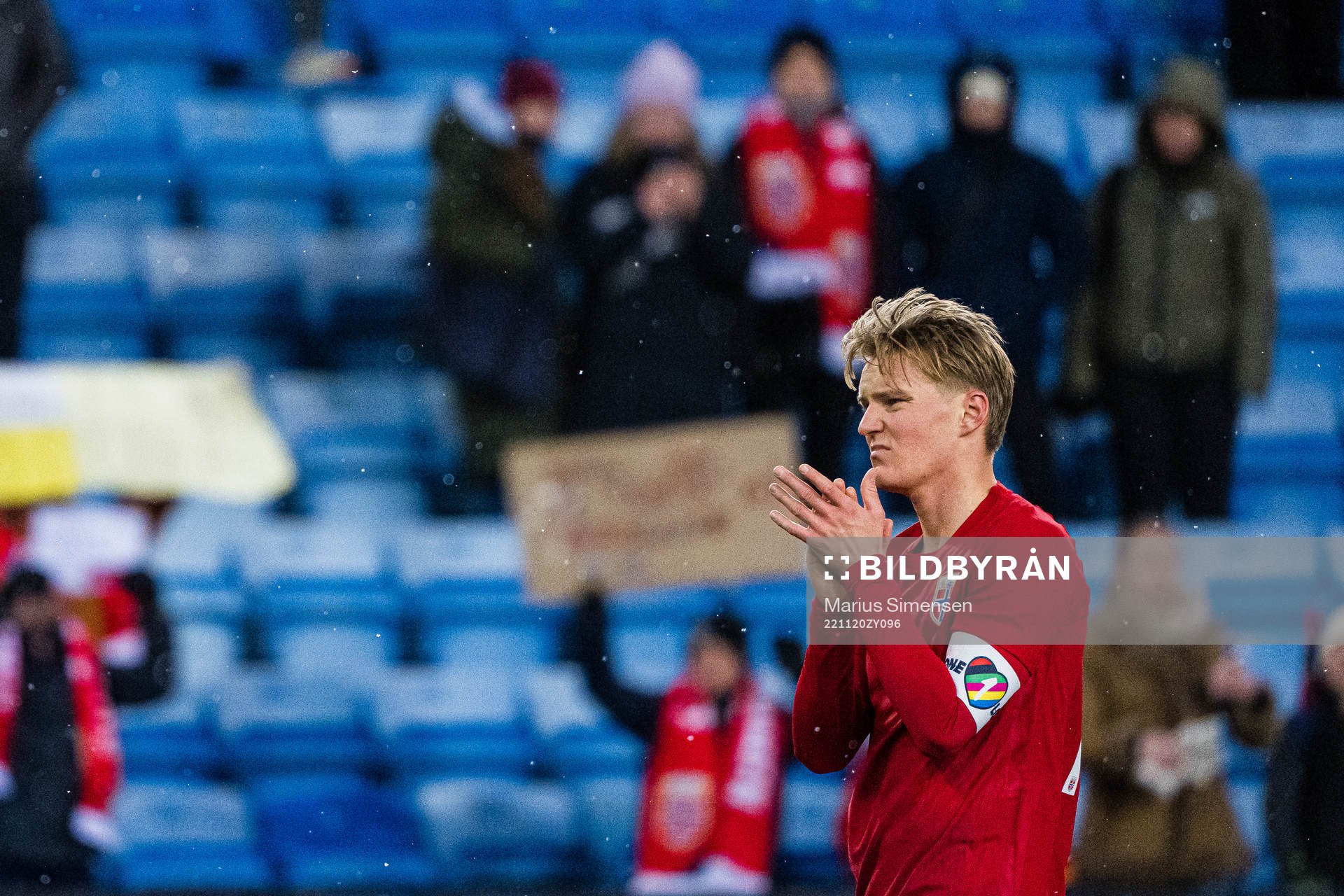 Martin Ødegaard of Norway looks dejected after the International friendly football match between Norway and Finland on November 20, 2022 in Oslo.