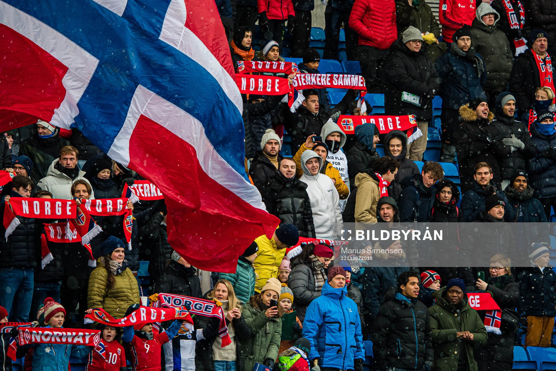 Spectators in the stands