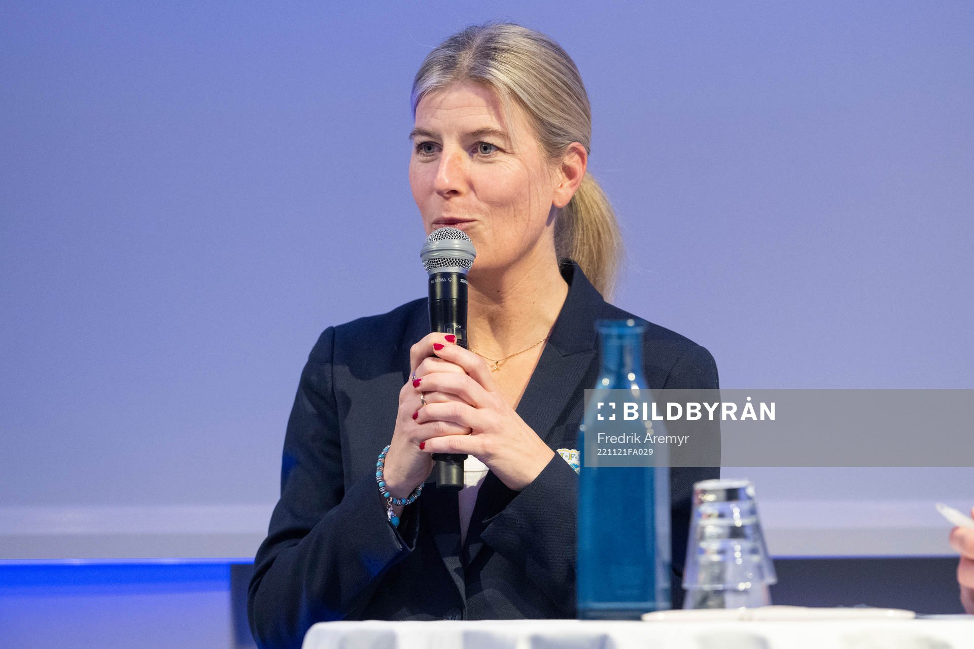 IFK Göteborgs hållbarhetschef Elisabeth Anderton under ett medlemsmöte den 21 november 2022 i Göteborg. 