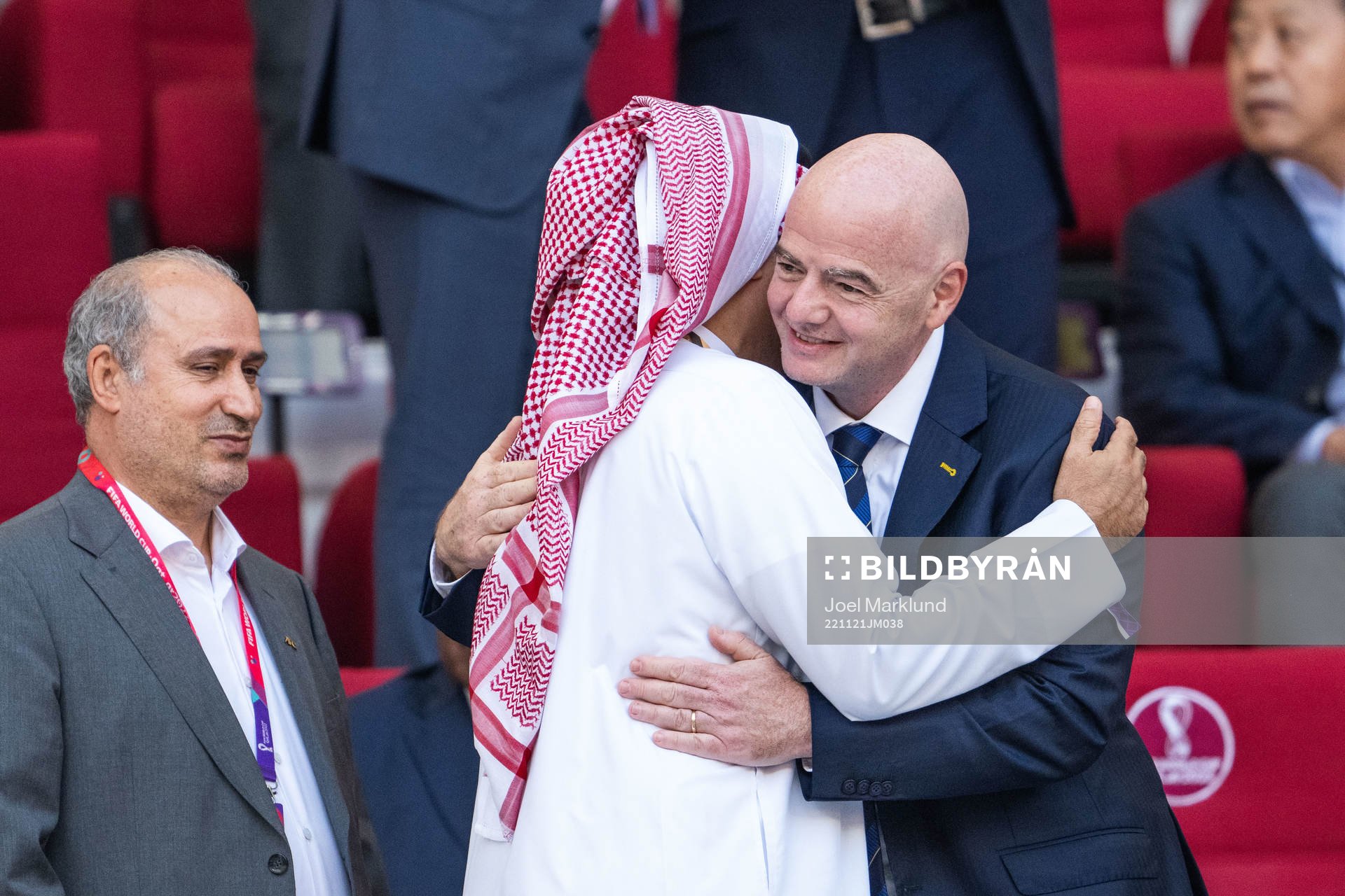 Gianni Infantino, president of Fifa in the stands