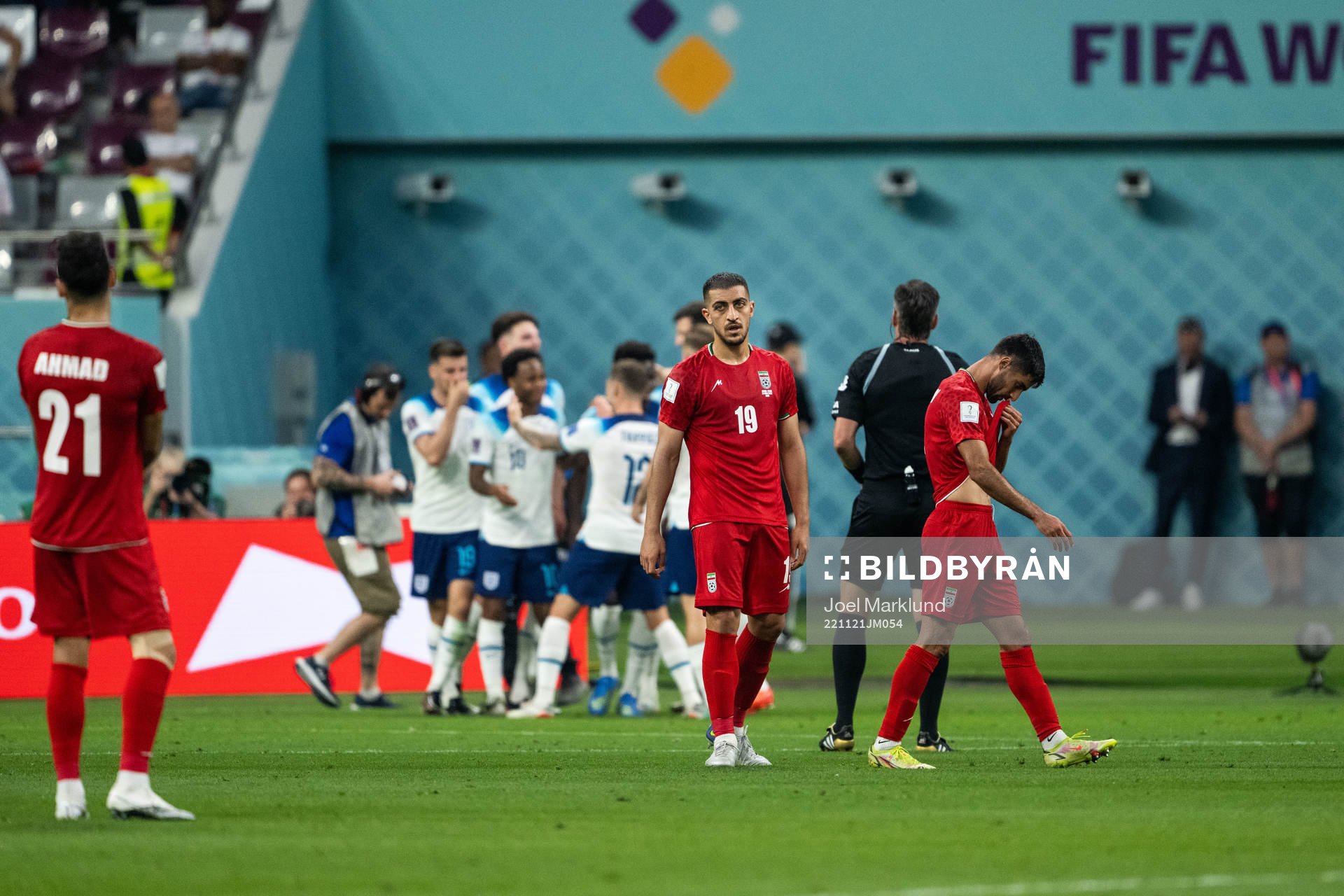 Majid Hosseini and Mehdi Taremi of Iran looks dejected