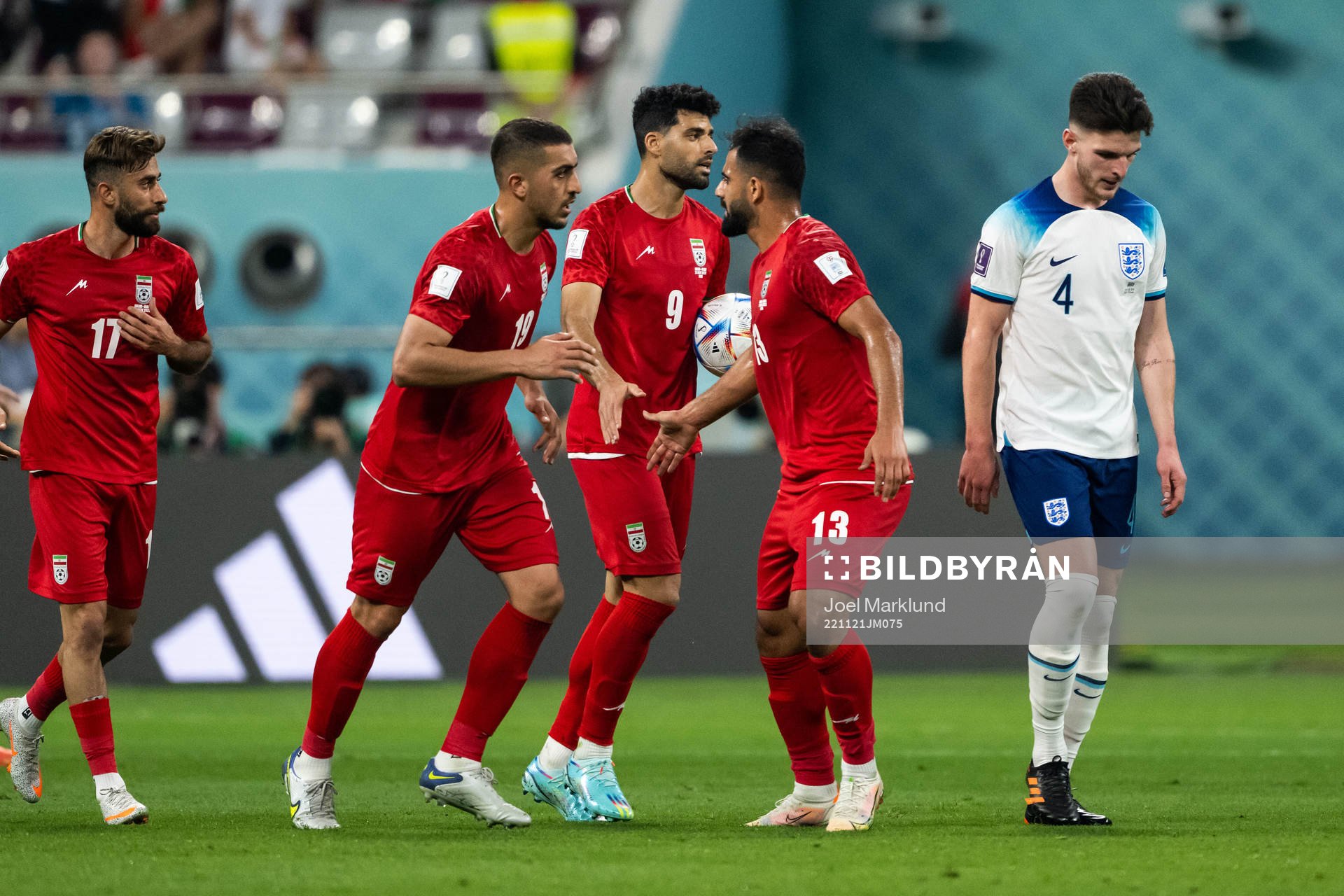 Mehdi Taremi of Iran celebrates scoring 4-1