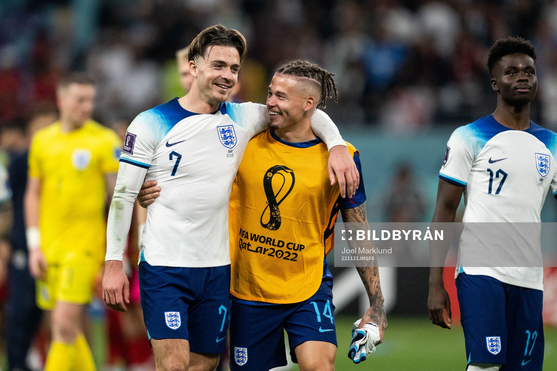 Jack Grealish and Kalvin Phillips of England