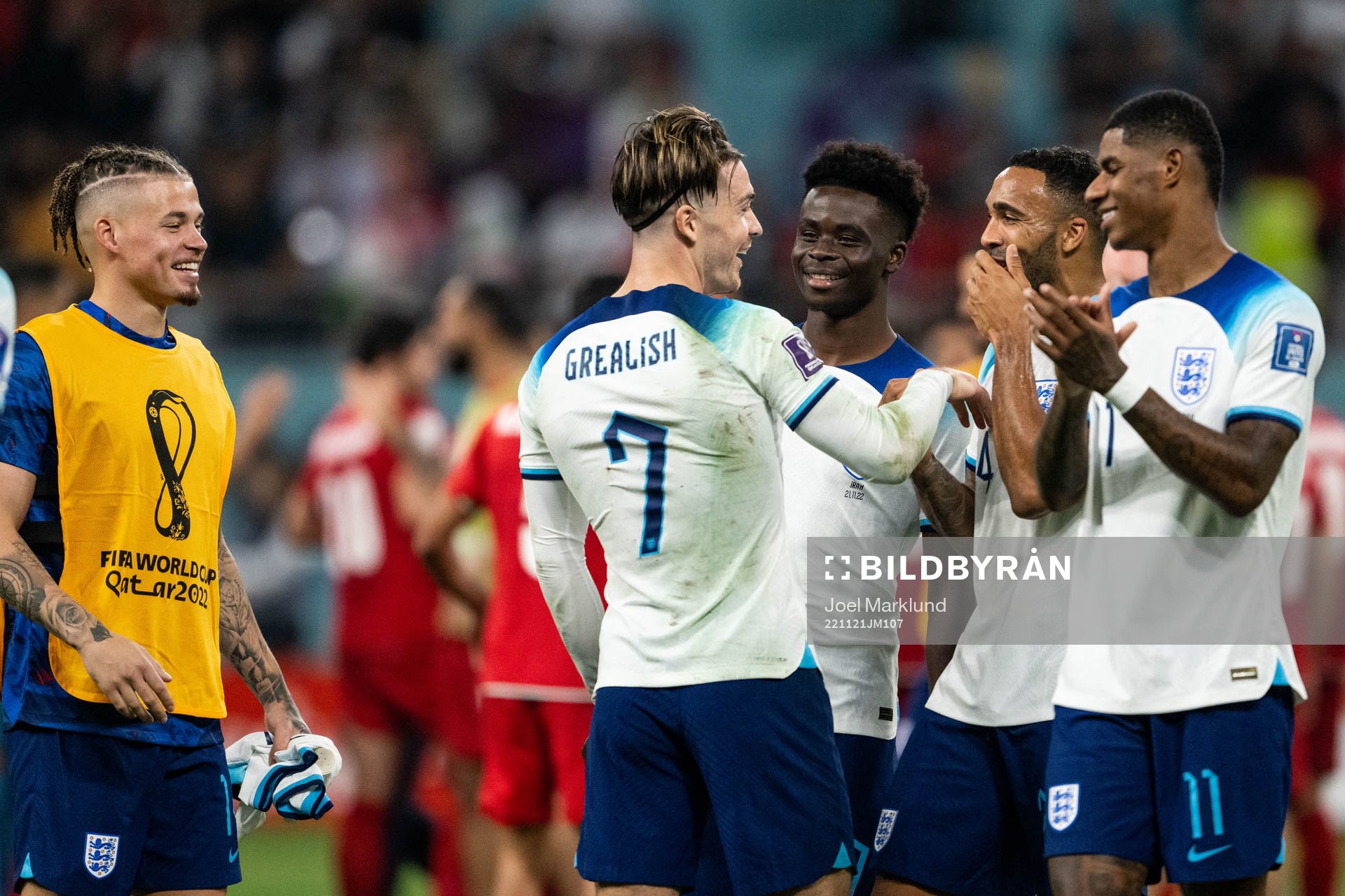 Jack Grealish, Bukayo Saka, Callum Wilson and Marcus