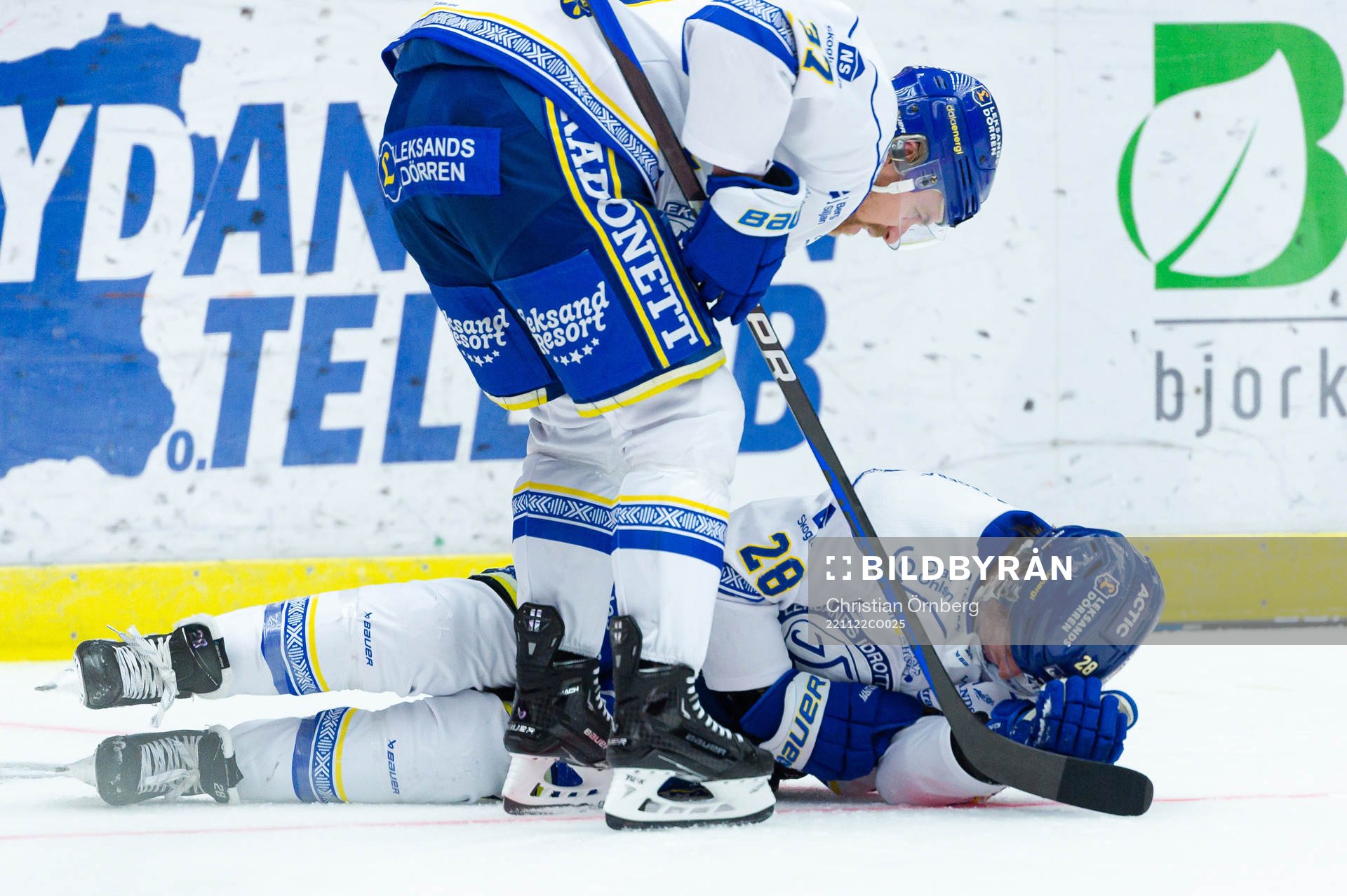 Leksands Justin Glenn Kloos har ont
