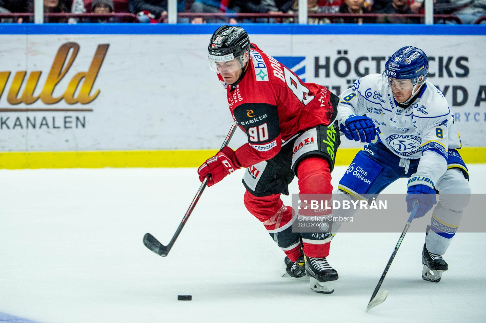 Malmö Redhawks Lance Bouma mot Leksands Matt Caito
