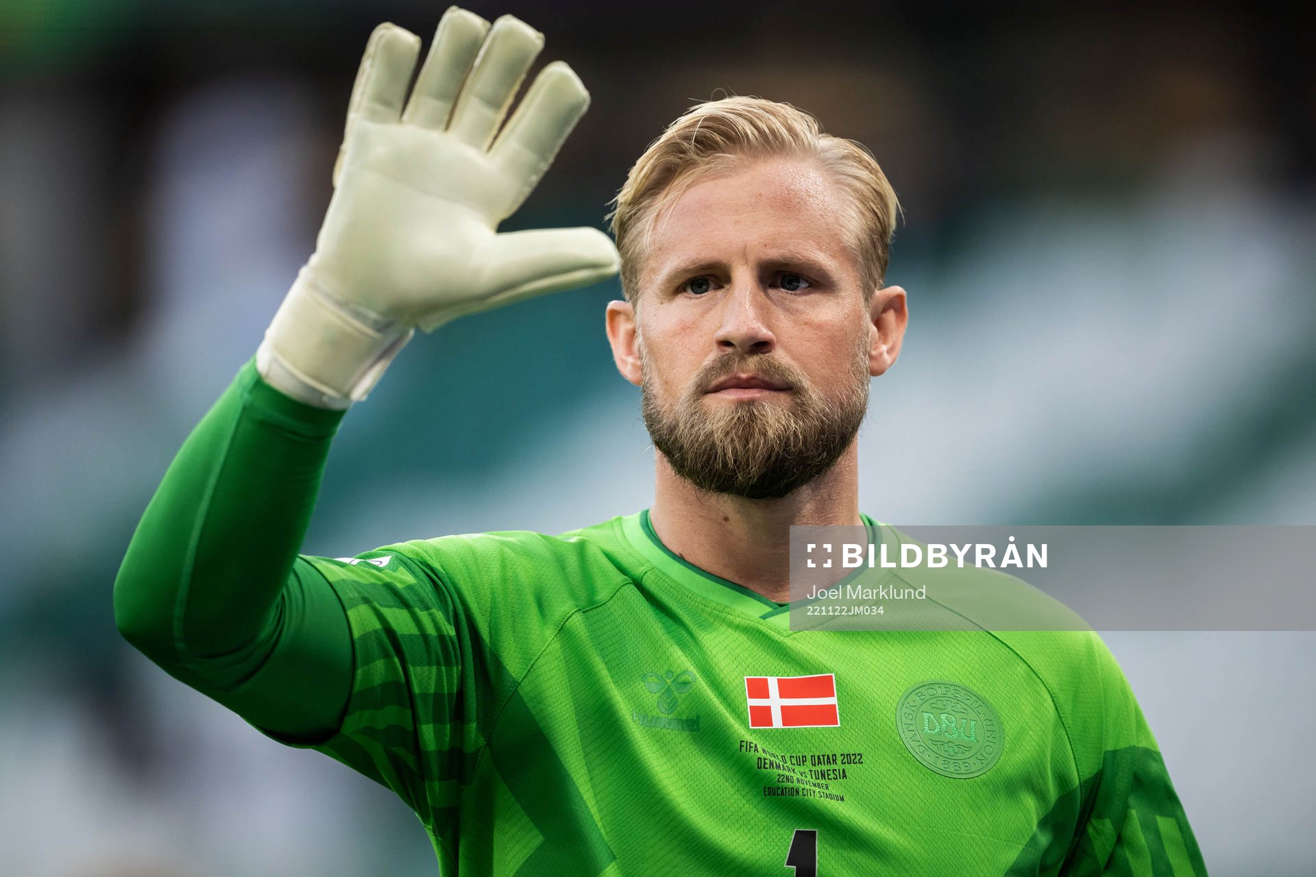 goalkeeper Kasper Schmeichel of Denmark
