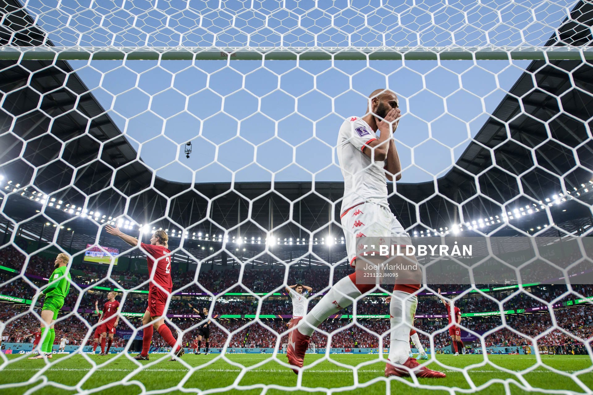 Issam Jebali of Tunisia looks dejected