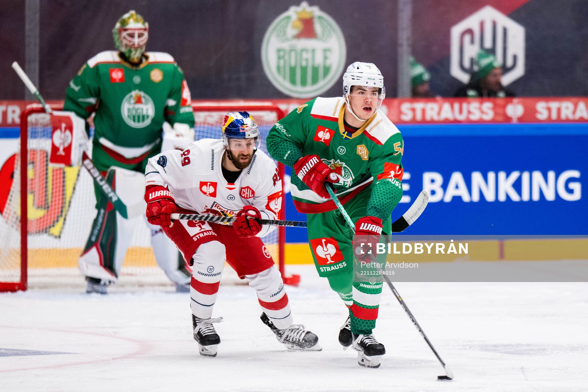 William Wallinder of Rögle and Florian Baltram of RB