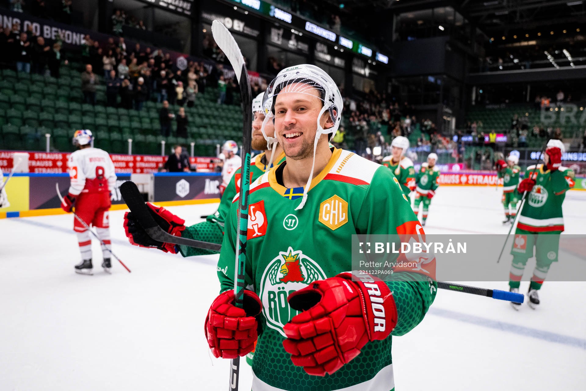 Michael Kapla of Rögle celebrates
