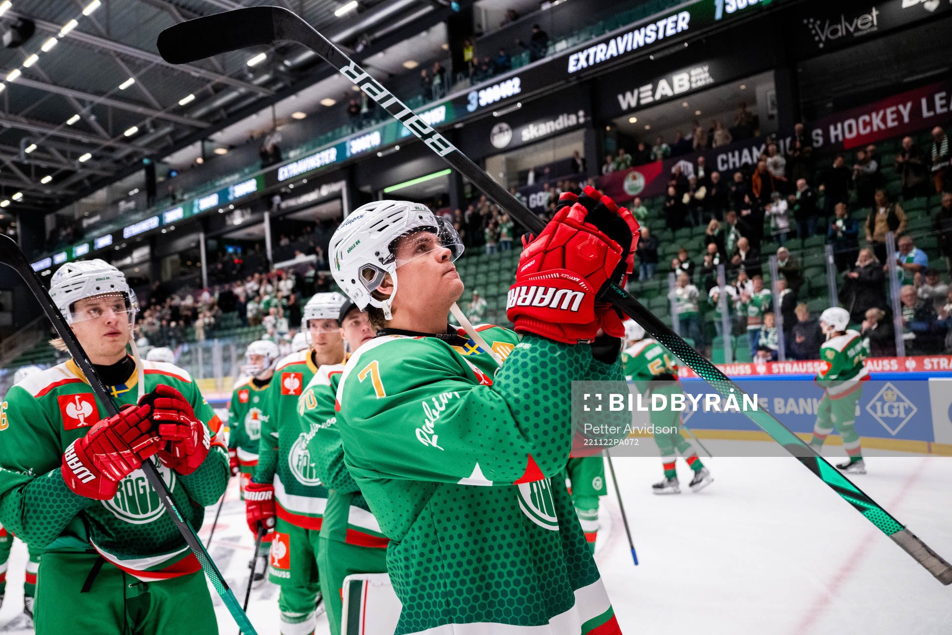 Erlend Lesund of Rögle celebrates